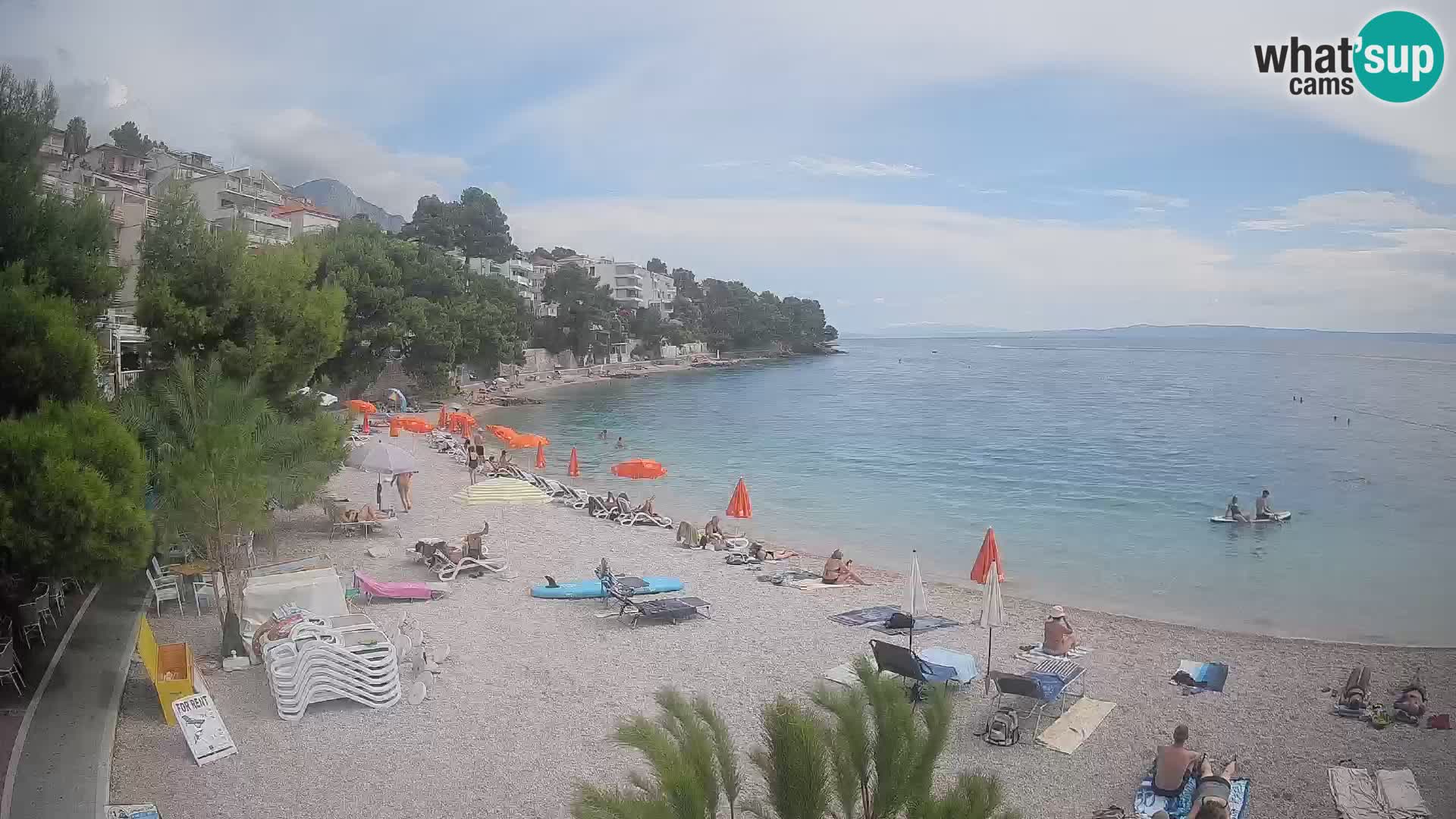 Webcam Playa Lučica Brela – Vista en directo de la costa adriática