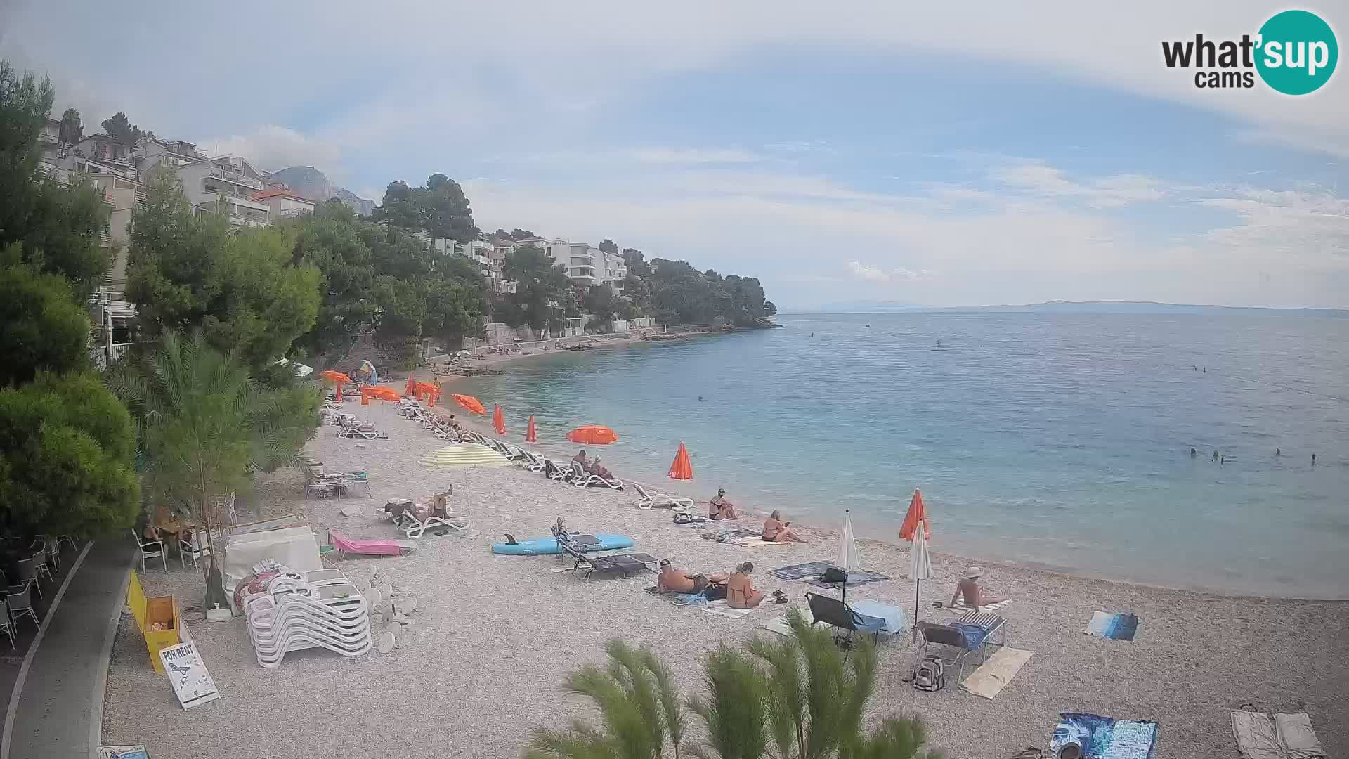 Webcam Plage Lučica Brela – Vue en direct sur la côte adriatique