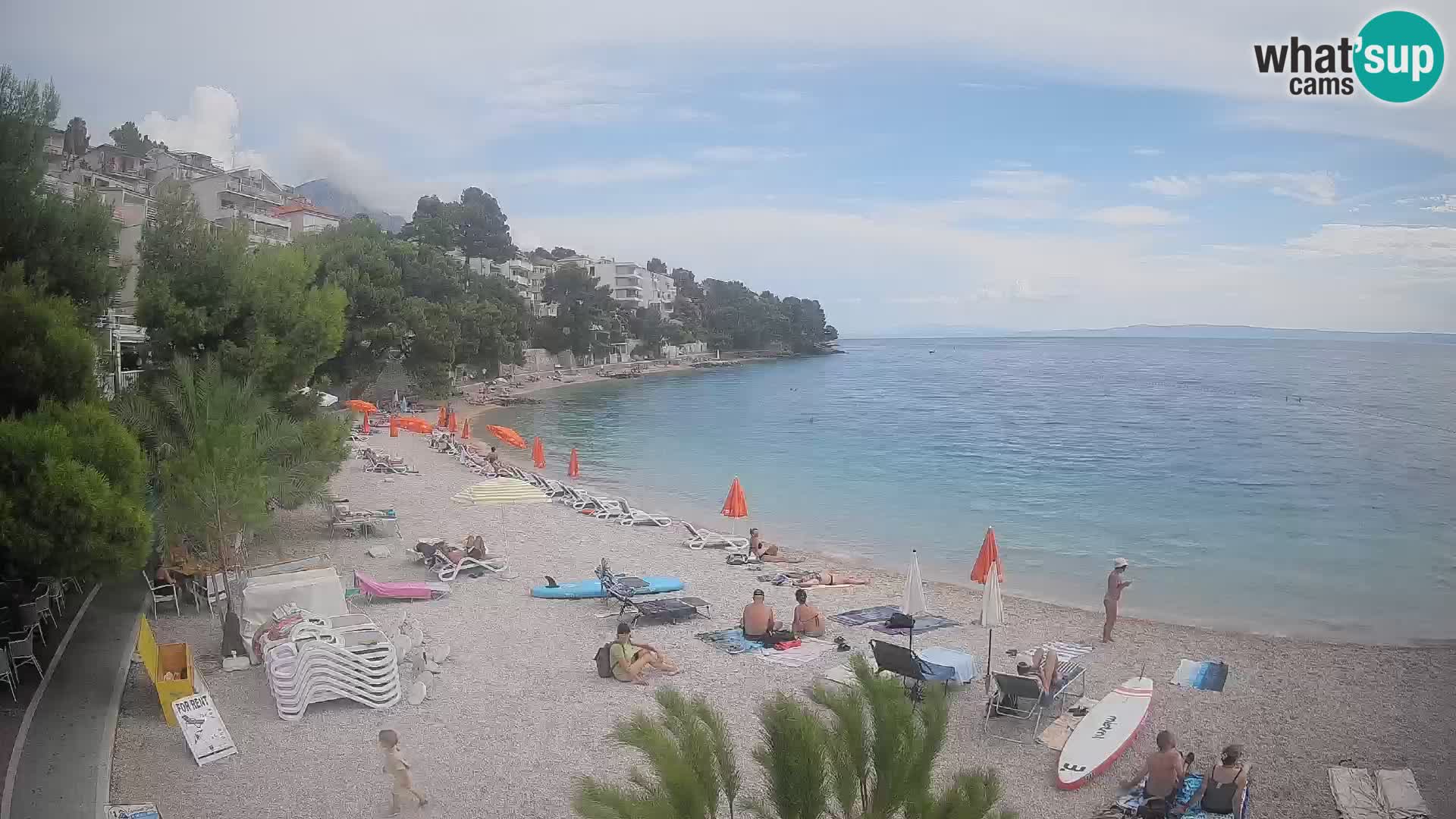 Webcam Playa Lučica Brela – Vista en directo de la costa adriática