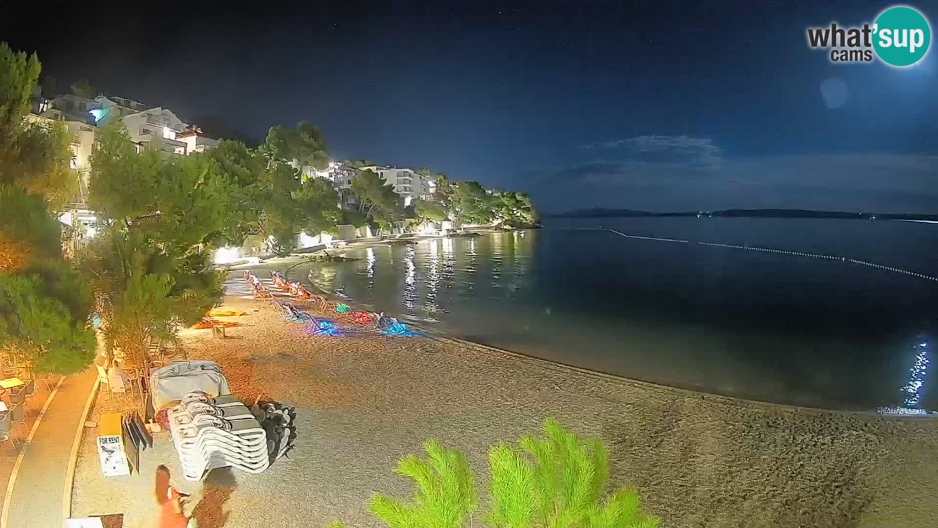 Web kamera Plaža Lučica Brela – Pogled uživo na jadransku obalu