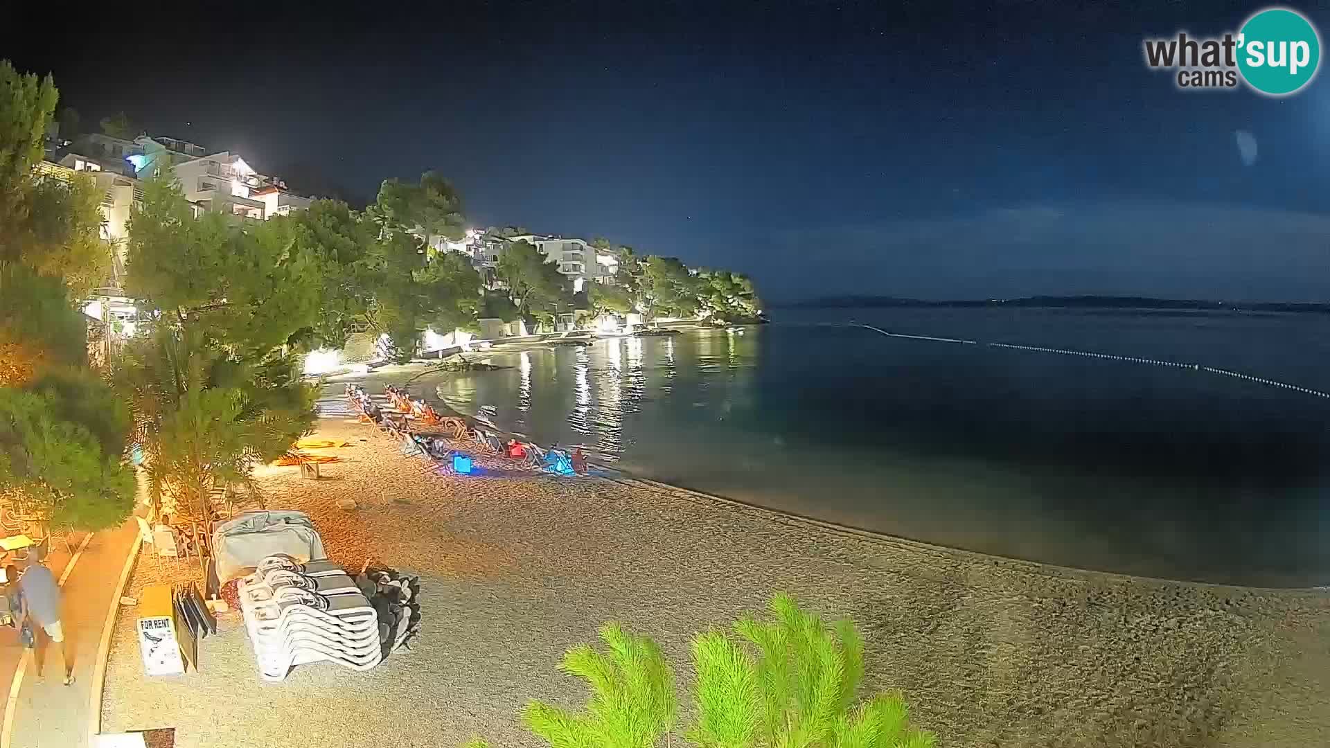 Webcam Lučica Strand Beach Brela – Liveblick von der Adriaküste