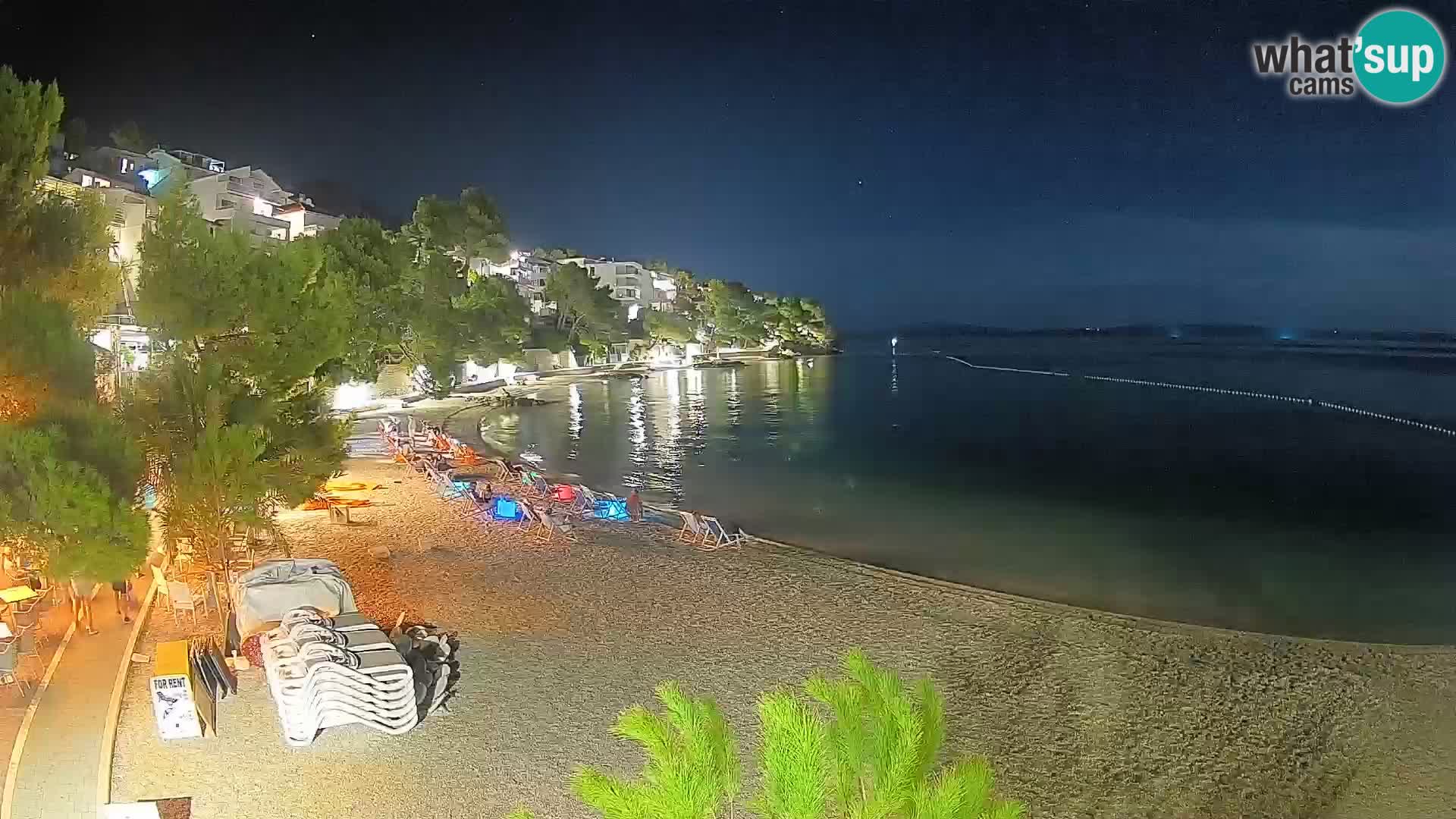 Webcam Lučica Strand Beach Brela – Liveblick von der Adriaküste