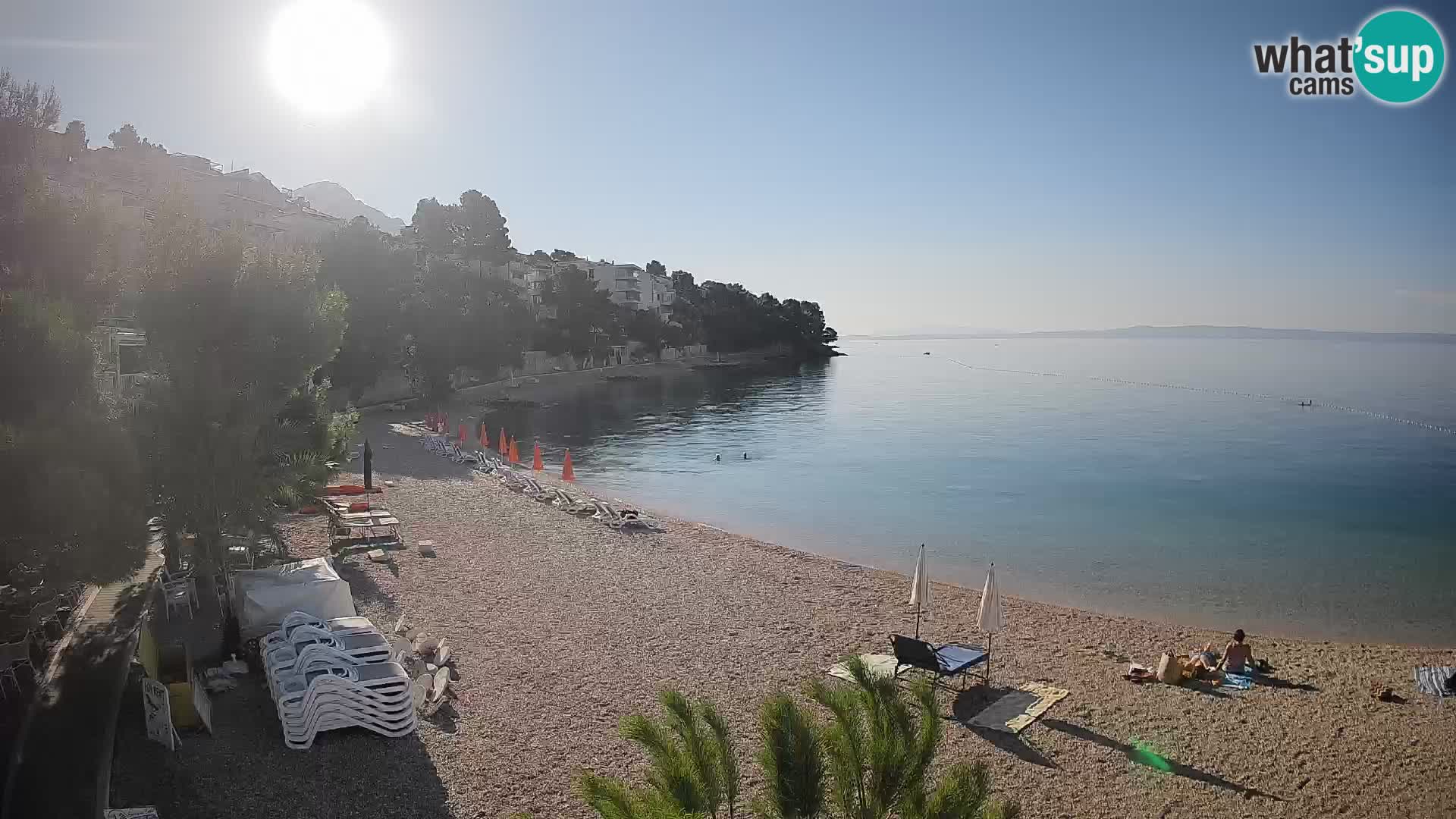 Webcam Playa Lučica Brela – Vista en directo de la costa adriática