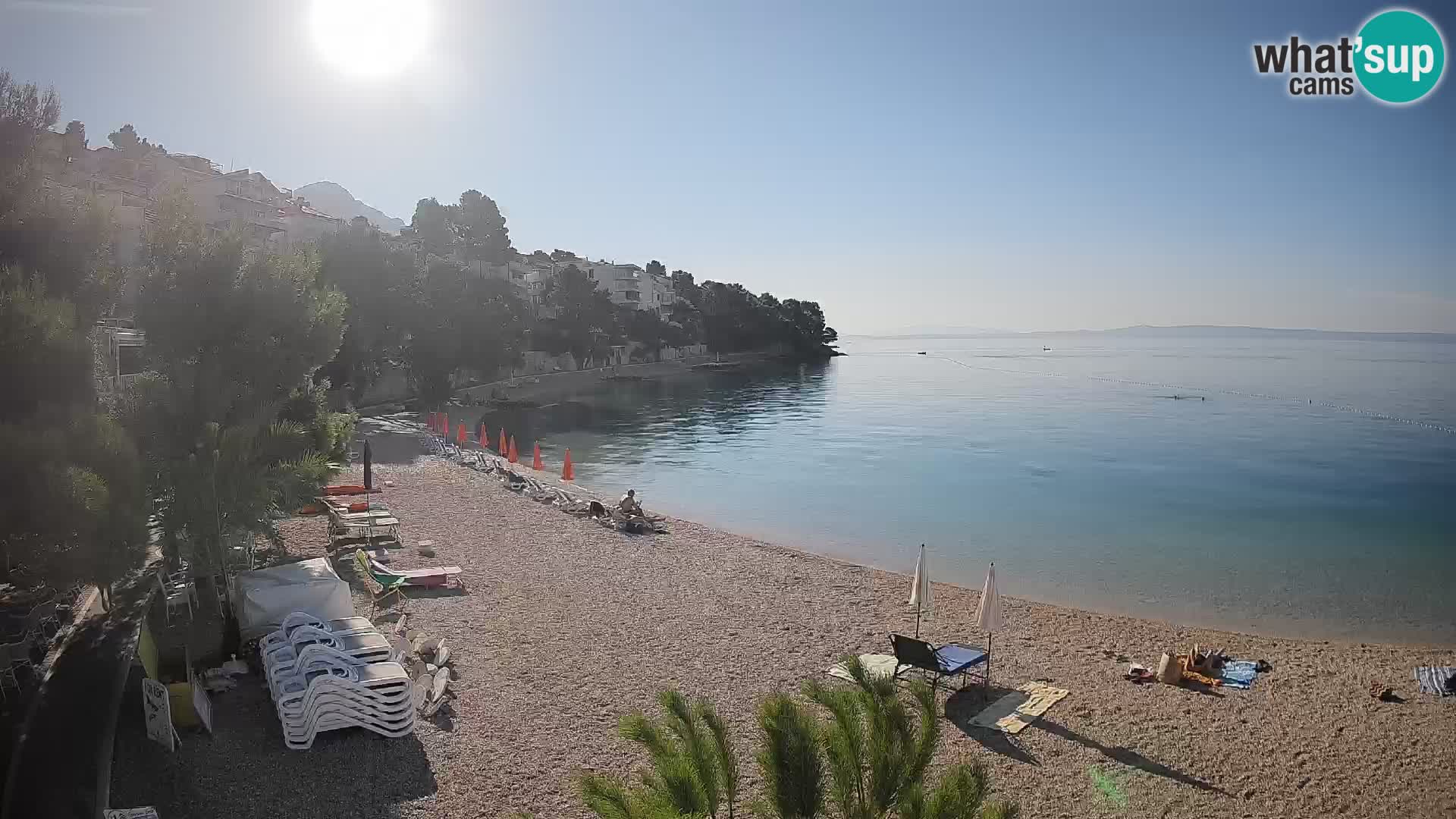 Webcam Playa Lučica Brela – Vista en directo de la costa adriática