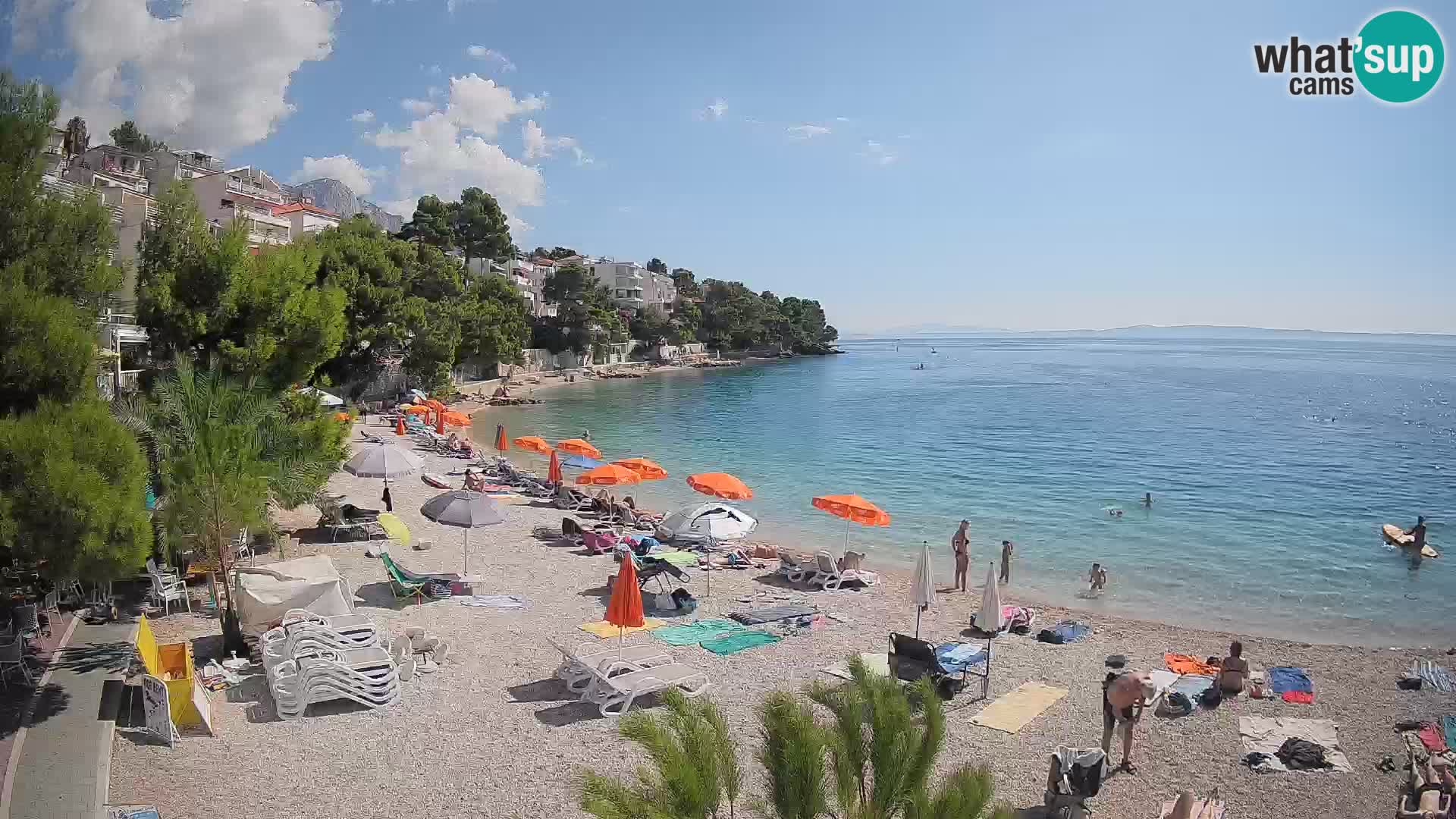 Webcam Lučica Beach Brela – Live View from the Adriatic Coast