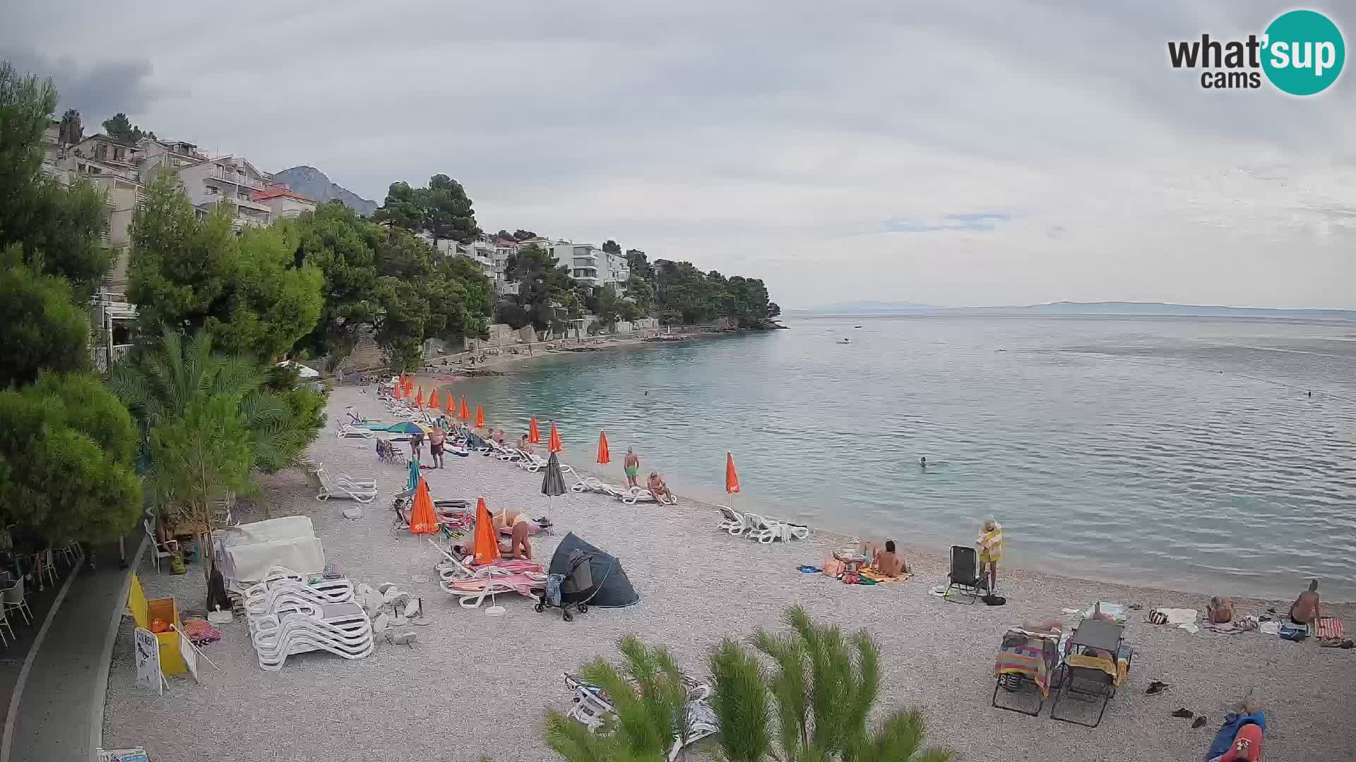 Webcam Playa Lučica Brela – Vista en directo de la costa adriática