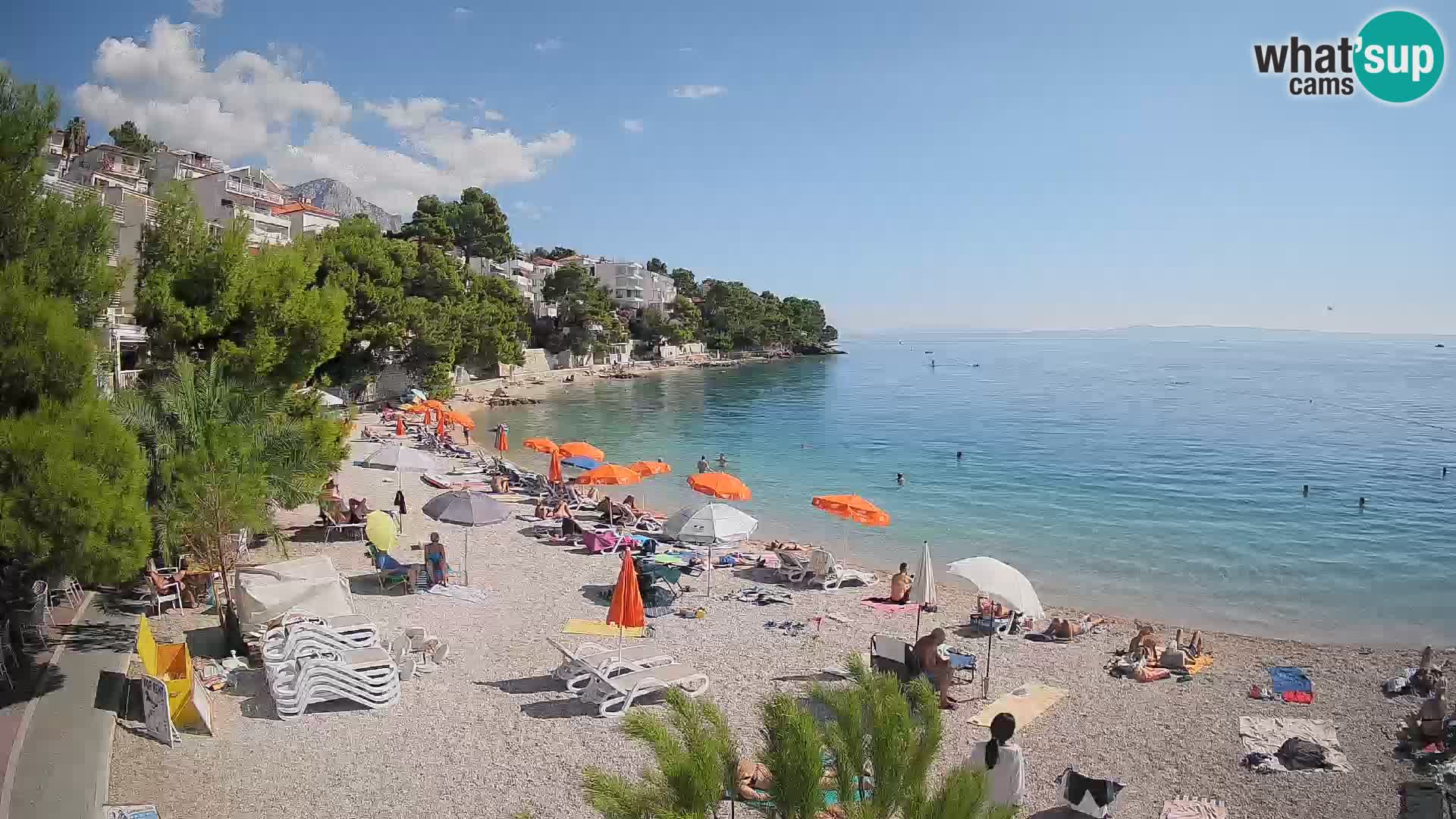 Webcam Playa Lučica Brela – Vista en directo de la costa adriática