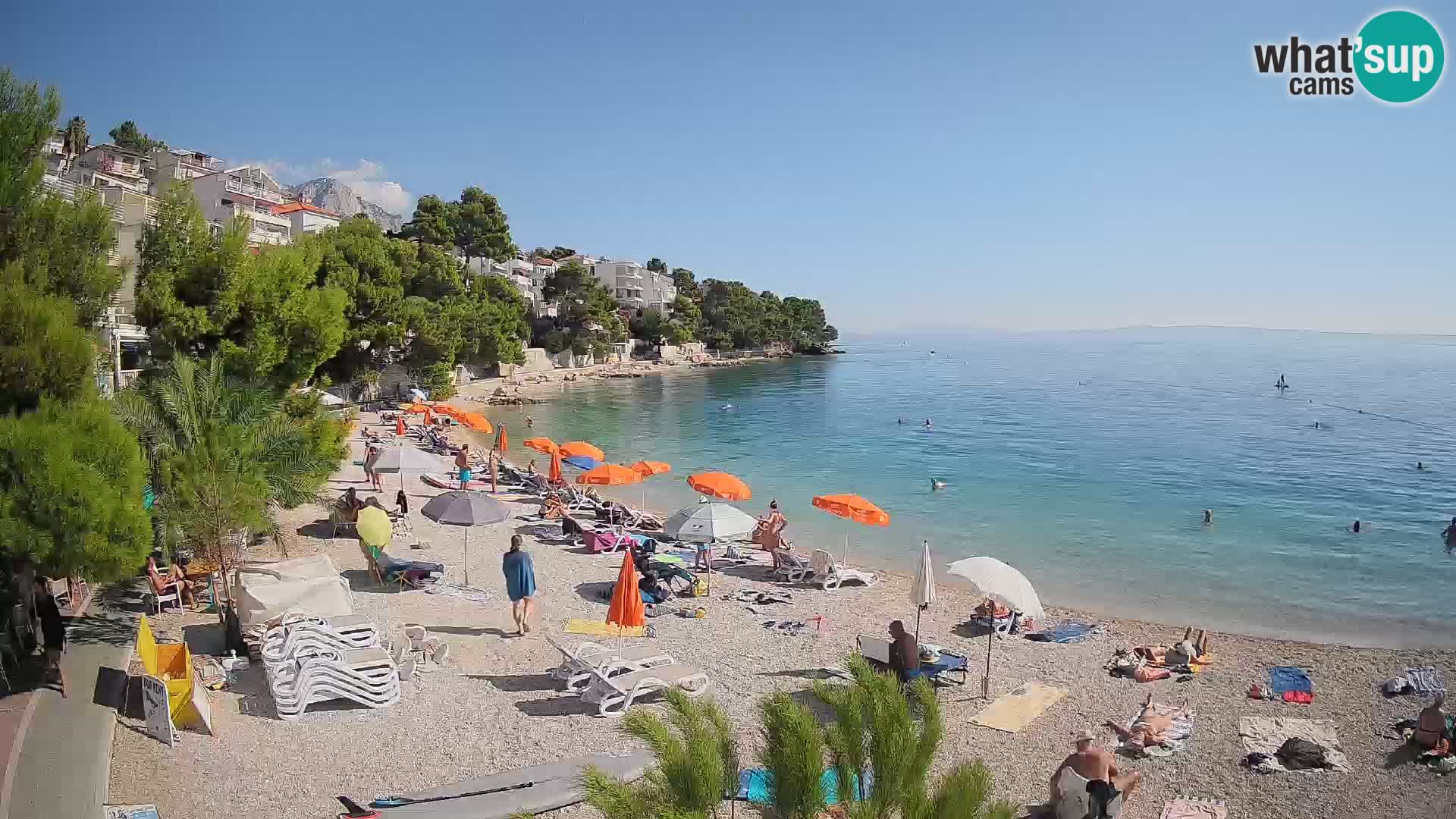 Webcam Playa Lučica Brela – Vista en directo de la costa adriática