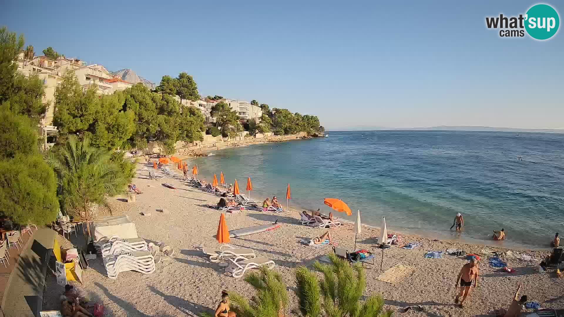 Webcam Lučica Beach Brela – Live View from the Adriatic Coast