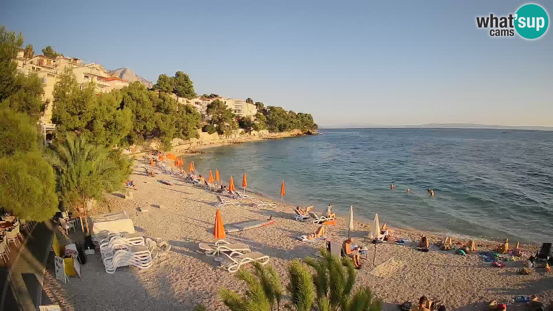 Webcam Plage Lučica Brela – Vue en direct sur la côte adriatique