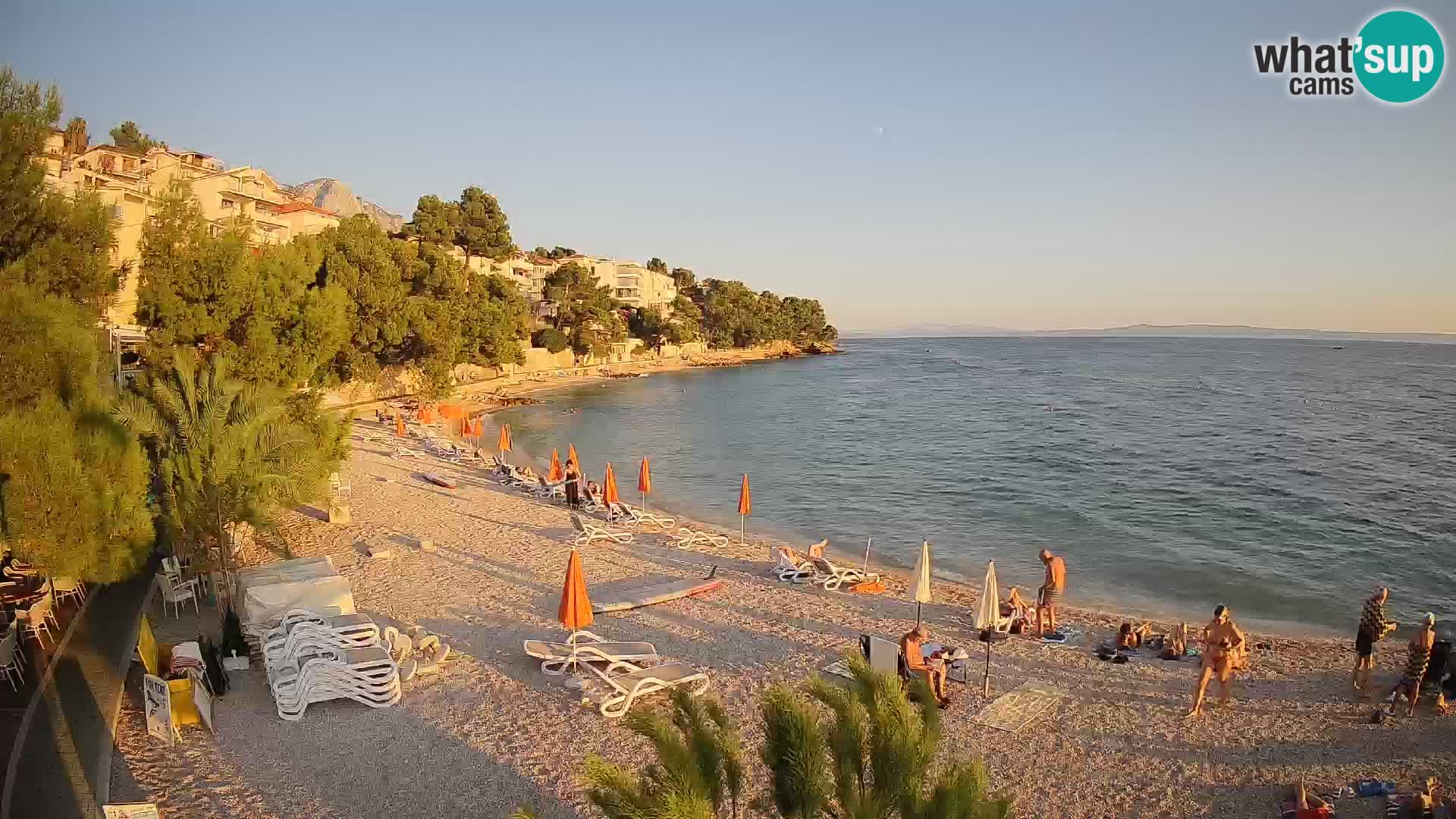 Webcam Plage Lučica Brela – Vue en direct sur la côte adriatique