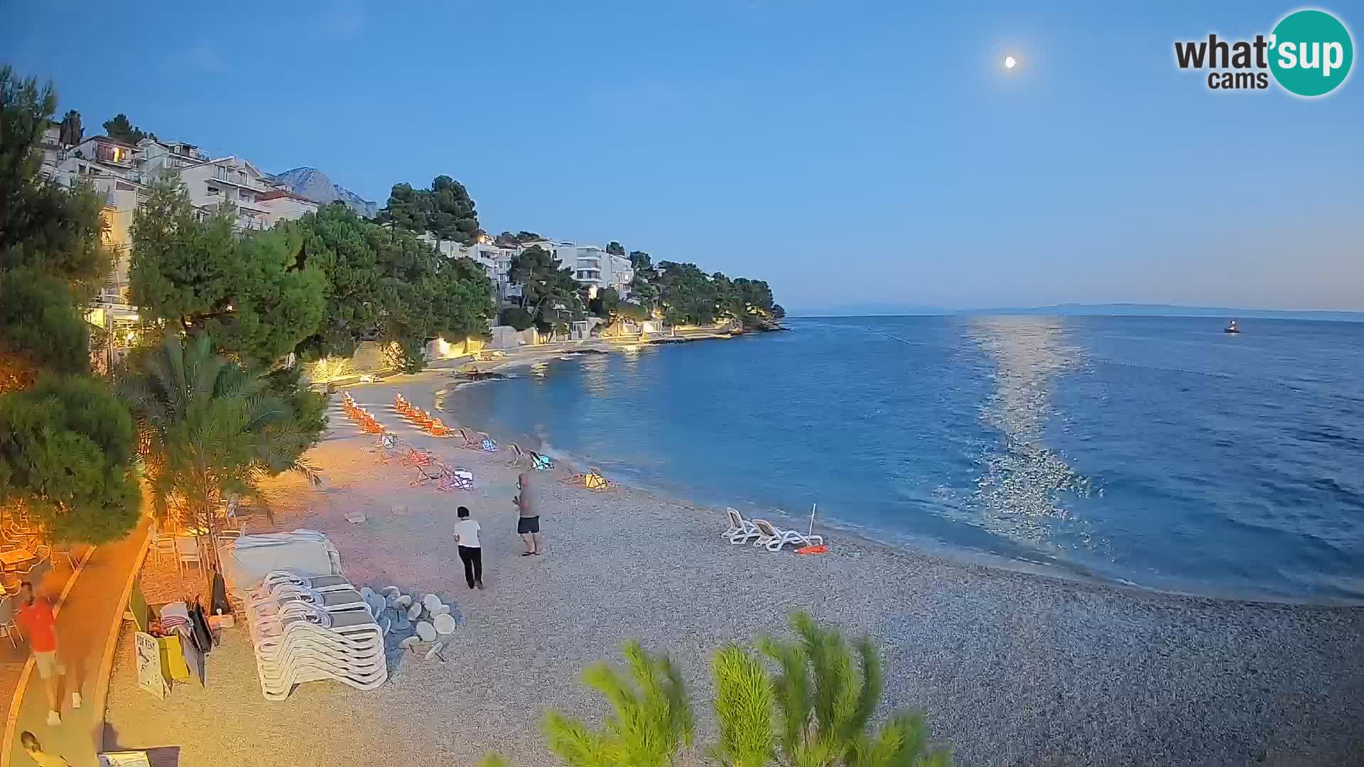 Webcam Plage Lučica Brela – Vue en direct sur la côte adriatique