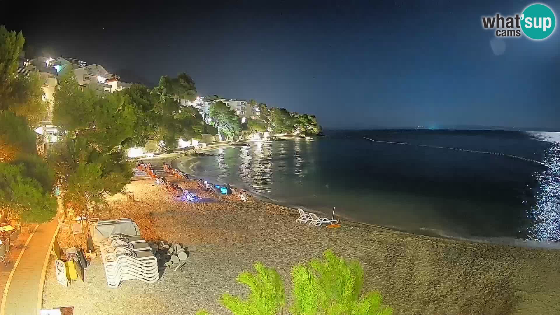 Webcam Playa Lučica Brela – Vista en directo de la costa adriática