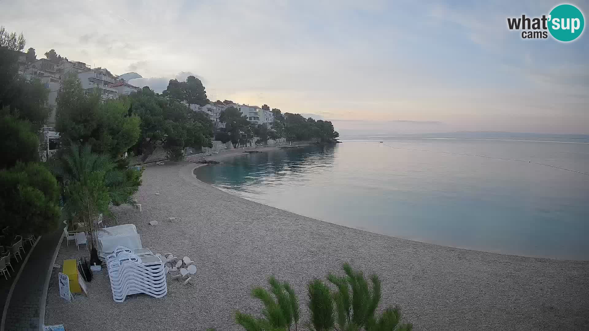 Webcam Playa Lučica Brela – Vista en directo de la costa adriática