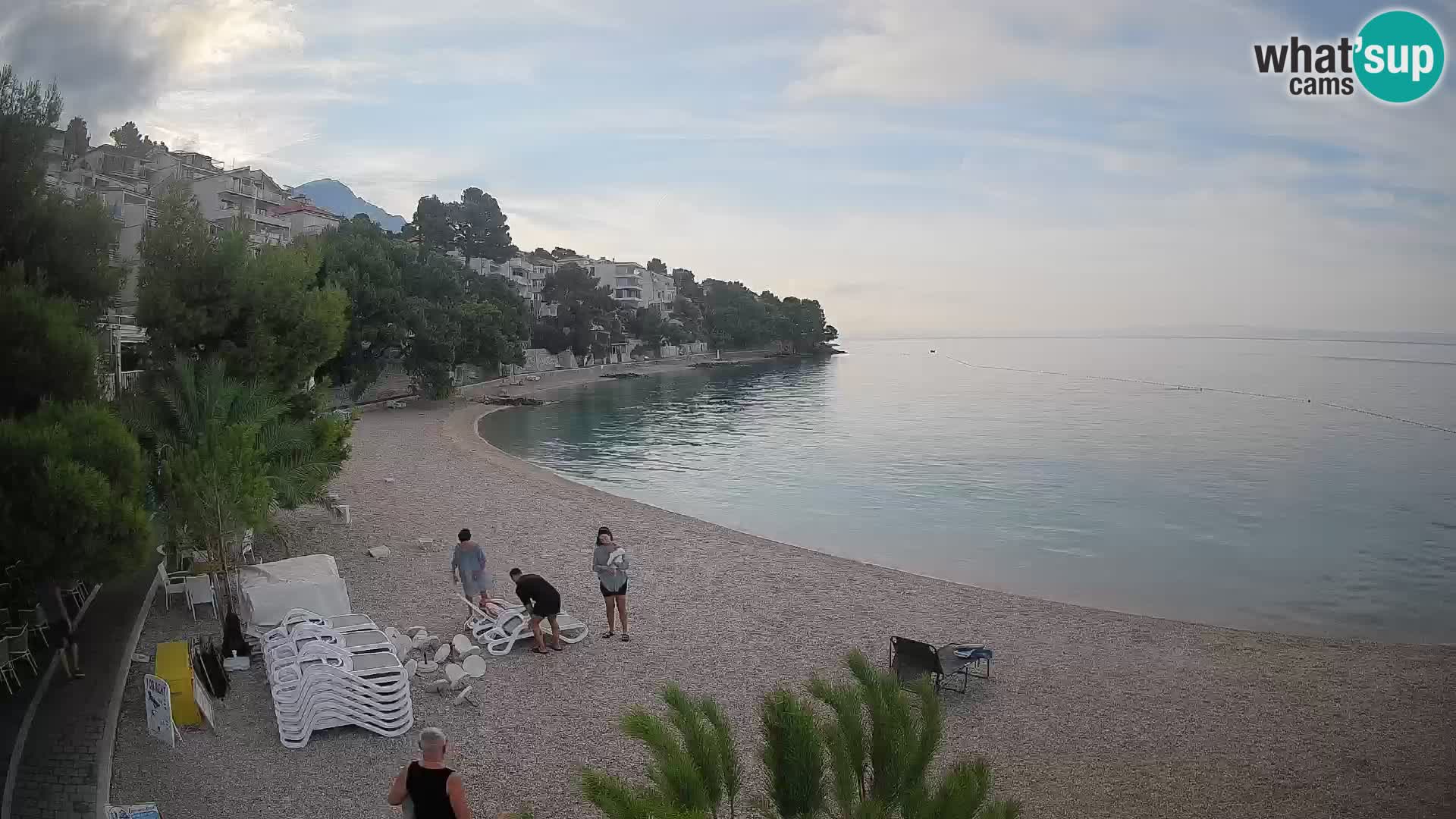 Webcam Lučica Strand Beach Brela – Liveblick von der Adriaküste