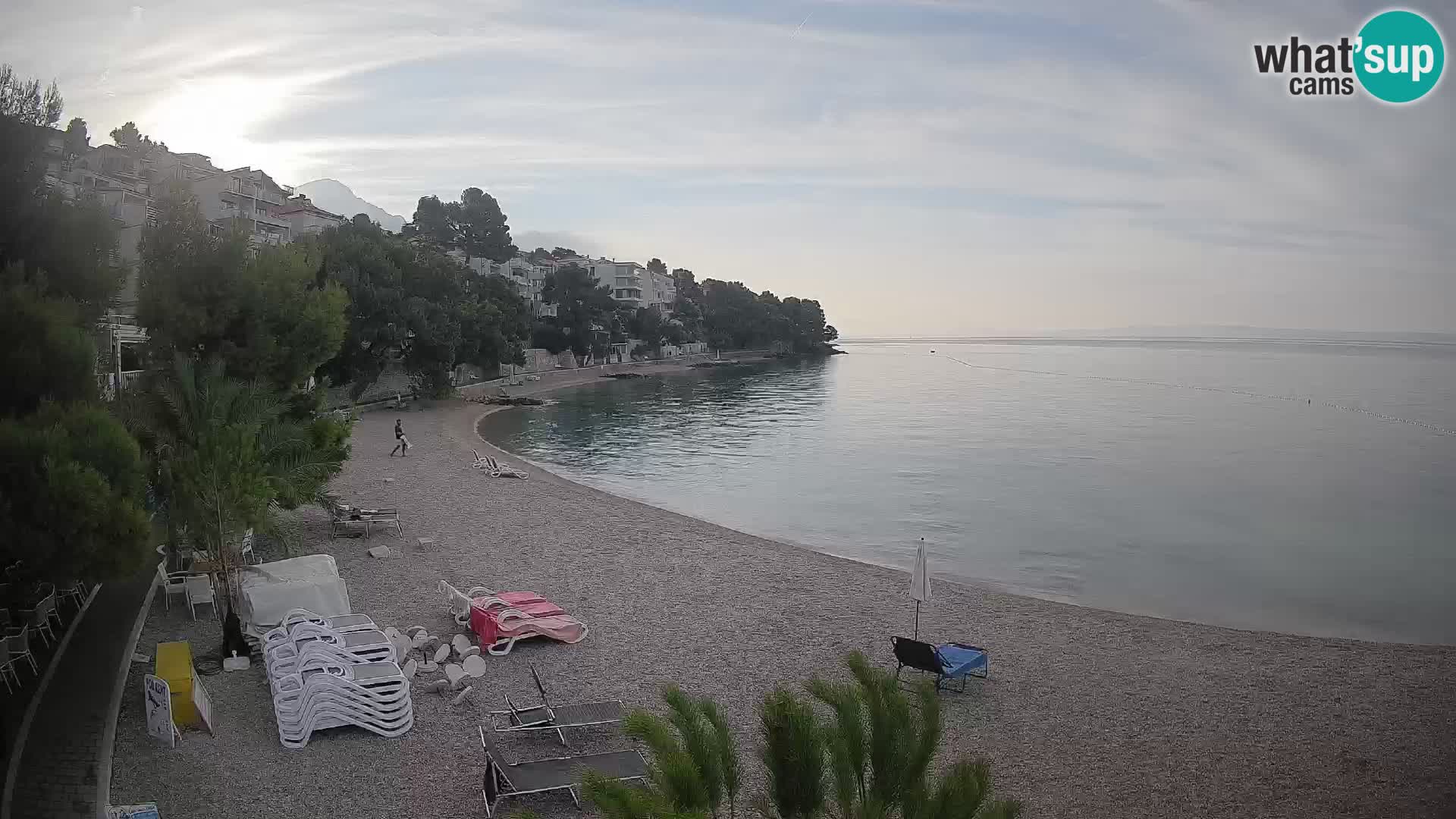 Webcam Plage Lučica Brela – Vue en direct sur la côte adriatique