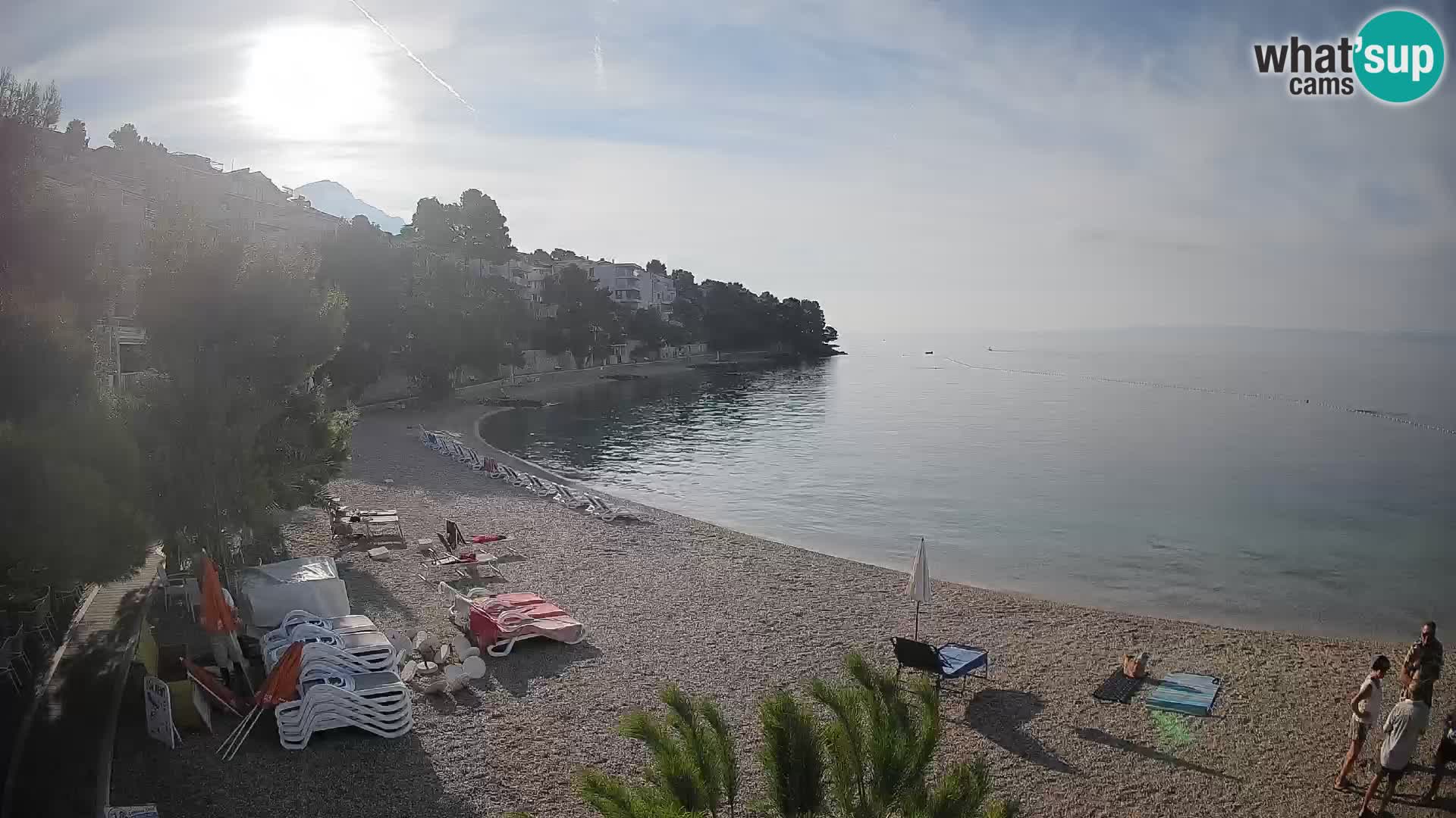 Webcam Playa Lučica Brela – Vista en directo de la costa adriática