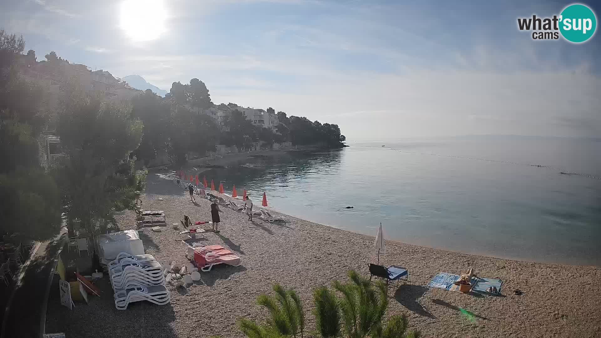 Webcam Playa Lučica Brela – Vista en directo de la costa adriática