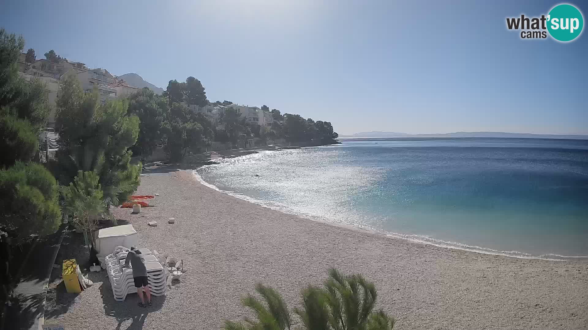 Webcam Lučica Beach Brela – Live View from the Adriatic Coast