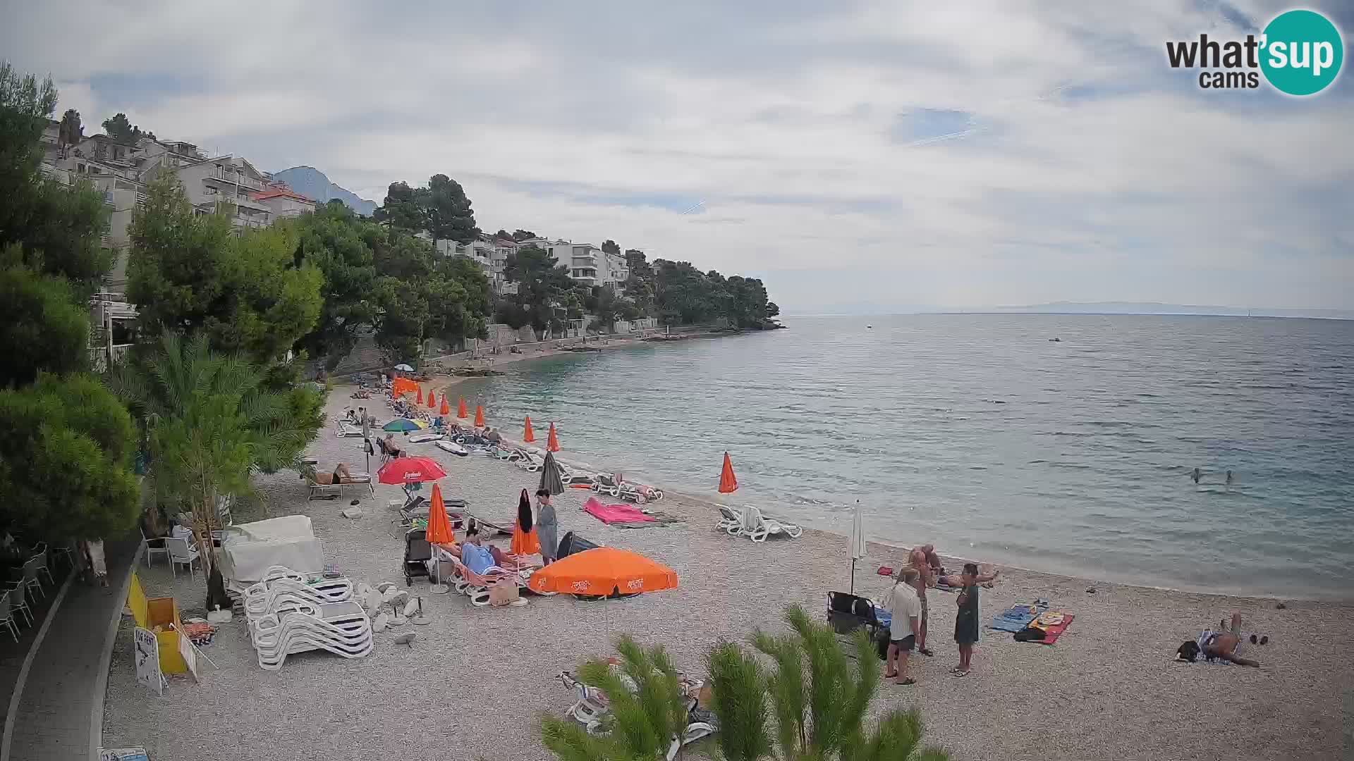 Webcam Lučica Beach Brela – Live View from the Adriatic Coast