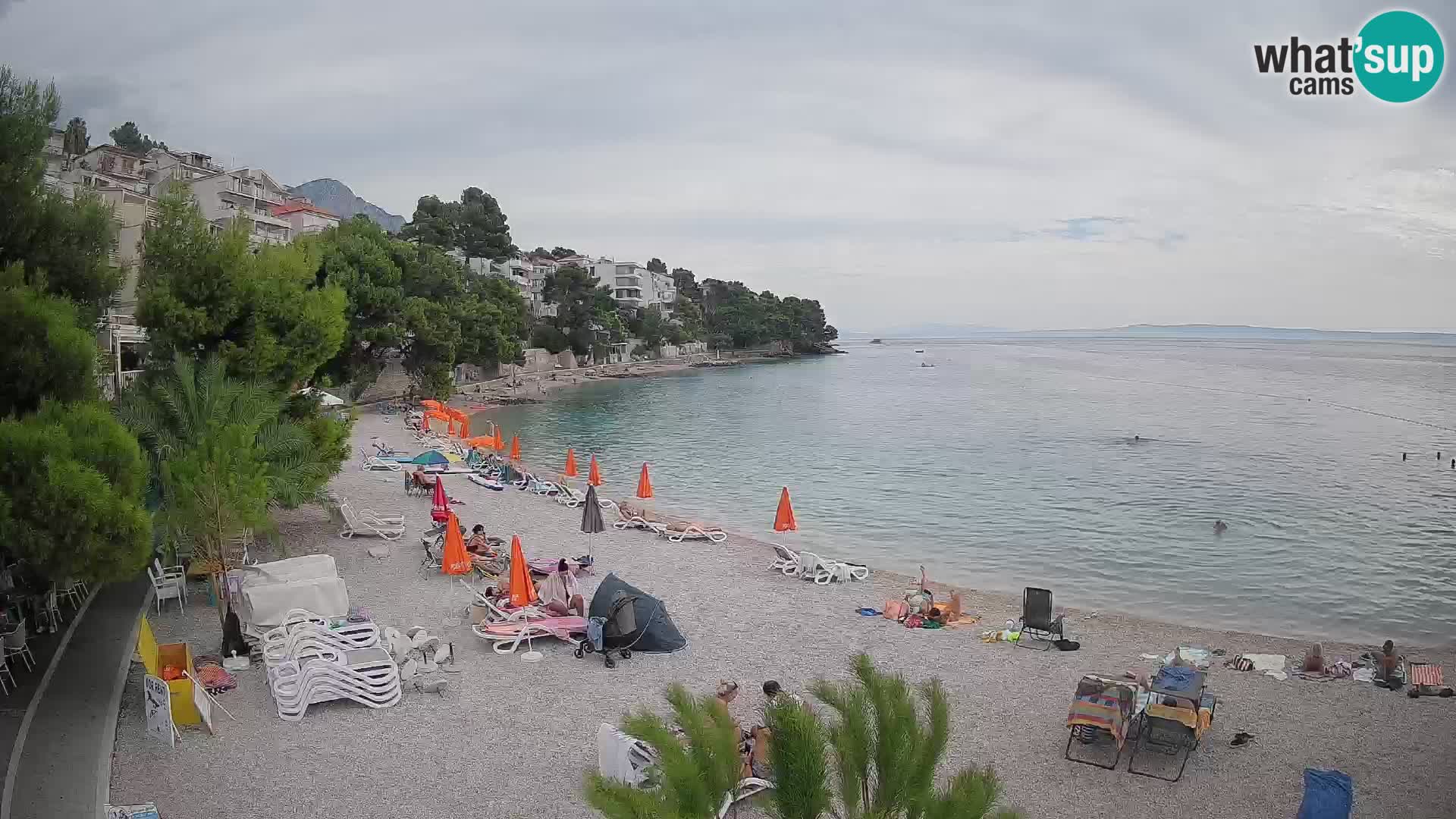 Webcam Playa Lučica Brela – Vista en directo de la costa adriática