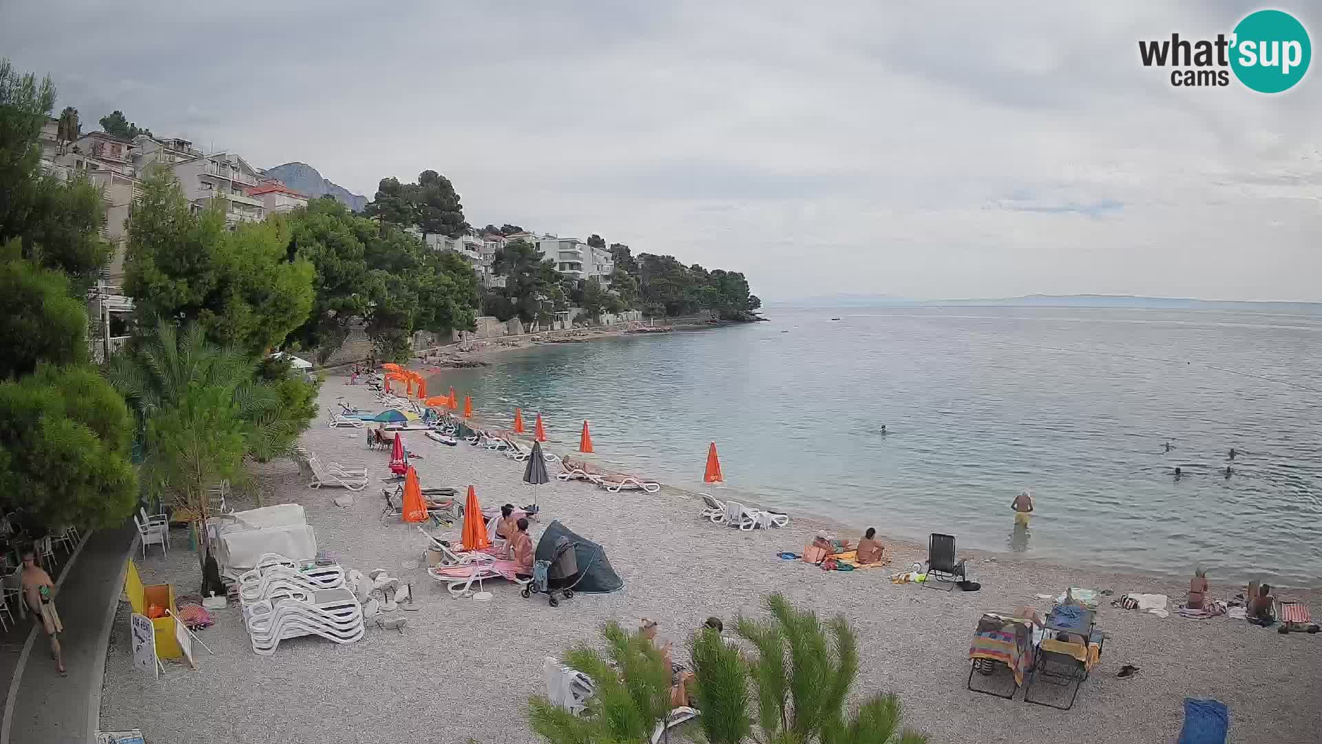 Webcam Playa Lučica Brela – Vista en directo de la costa adriática