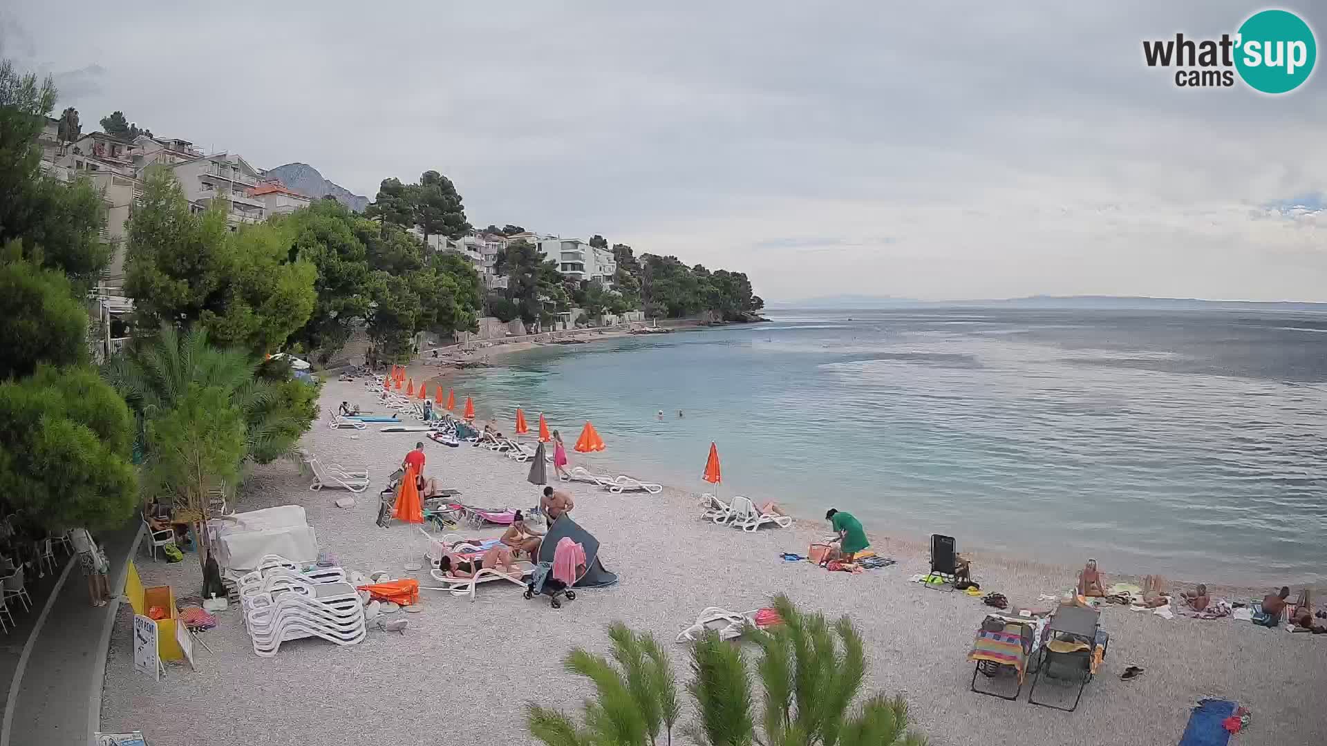 Webcam Playa Lučica Brela – Vista en directo de la costa adriática