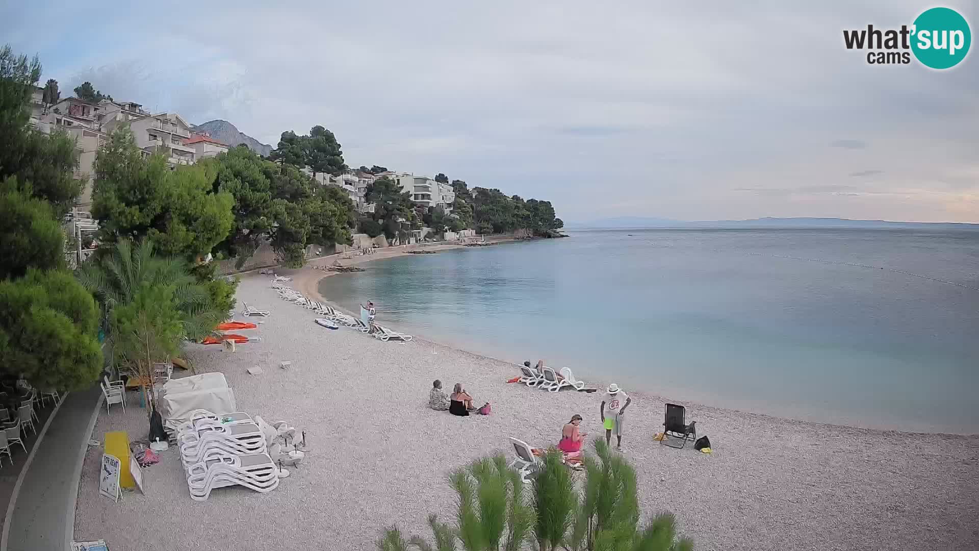 Webcam Plage Lučica Brela – Vue en direct sur la côte adriatique