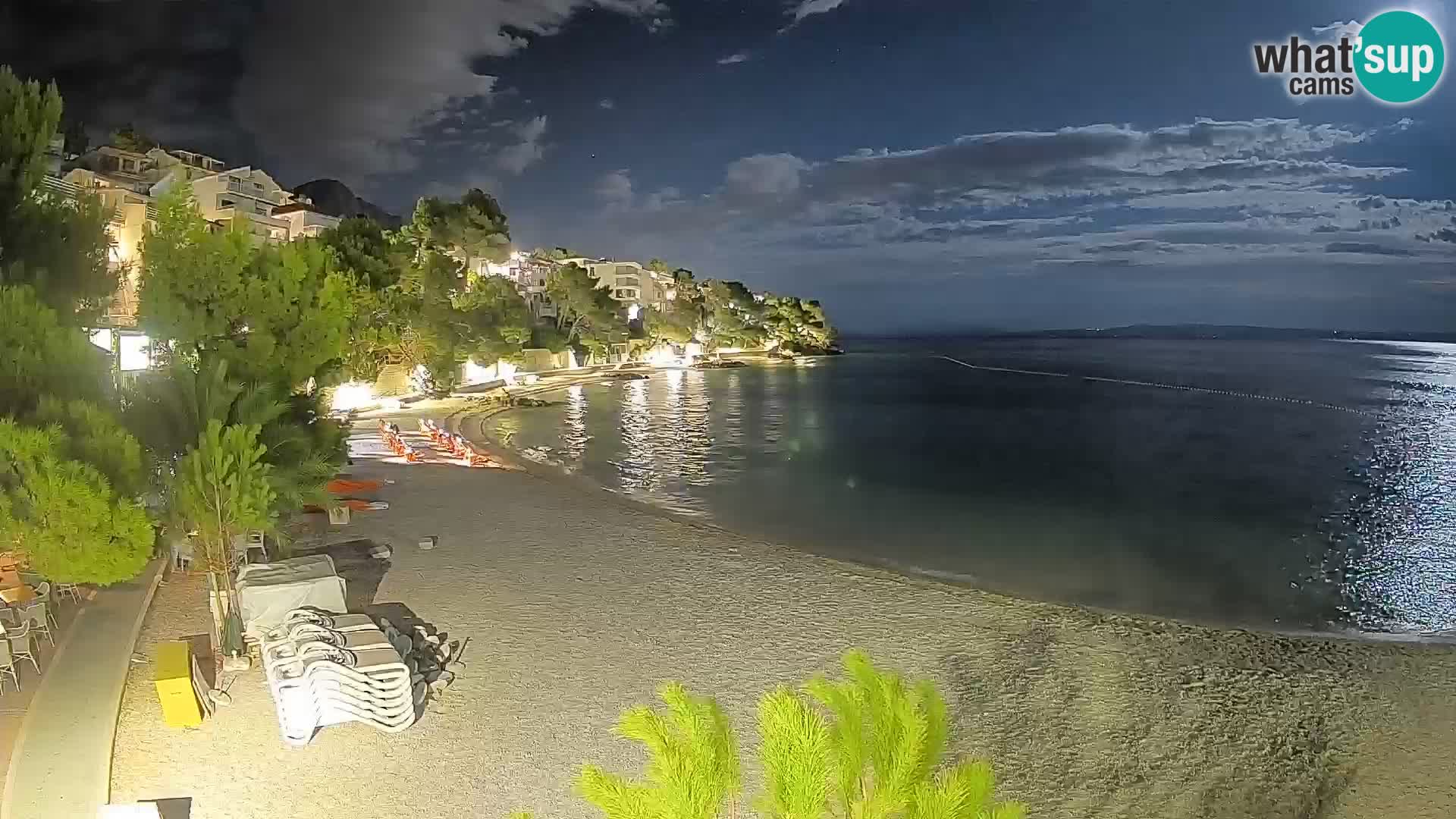 Webcam Playa Lučica Brela – Vista en directo de la costa adriática
