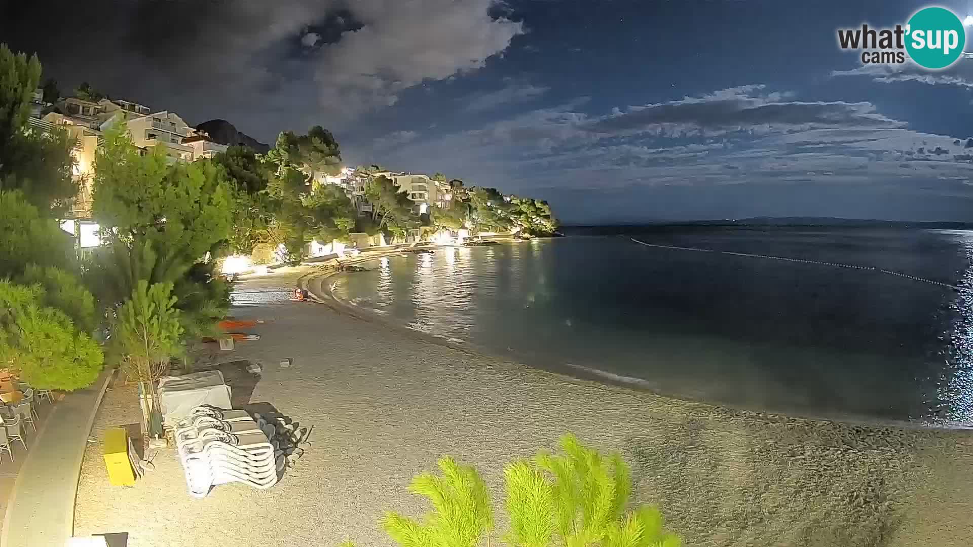 Webcam Playa Lučica Brela – Vista en directo de la costa adriática