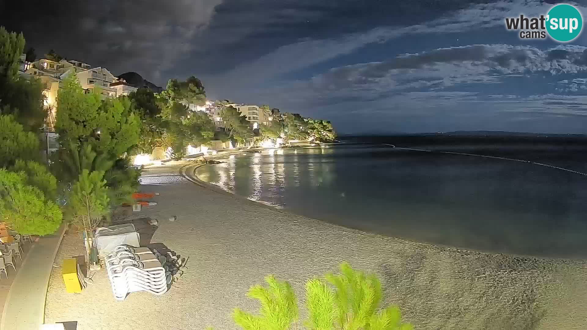 Webcam Playa Lučica Brela – Vista en directo de la costa adriática