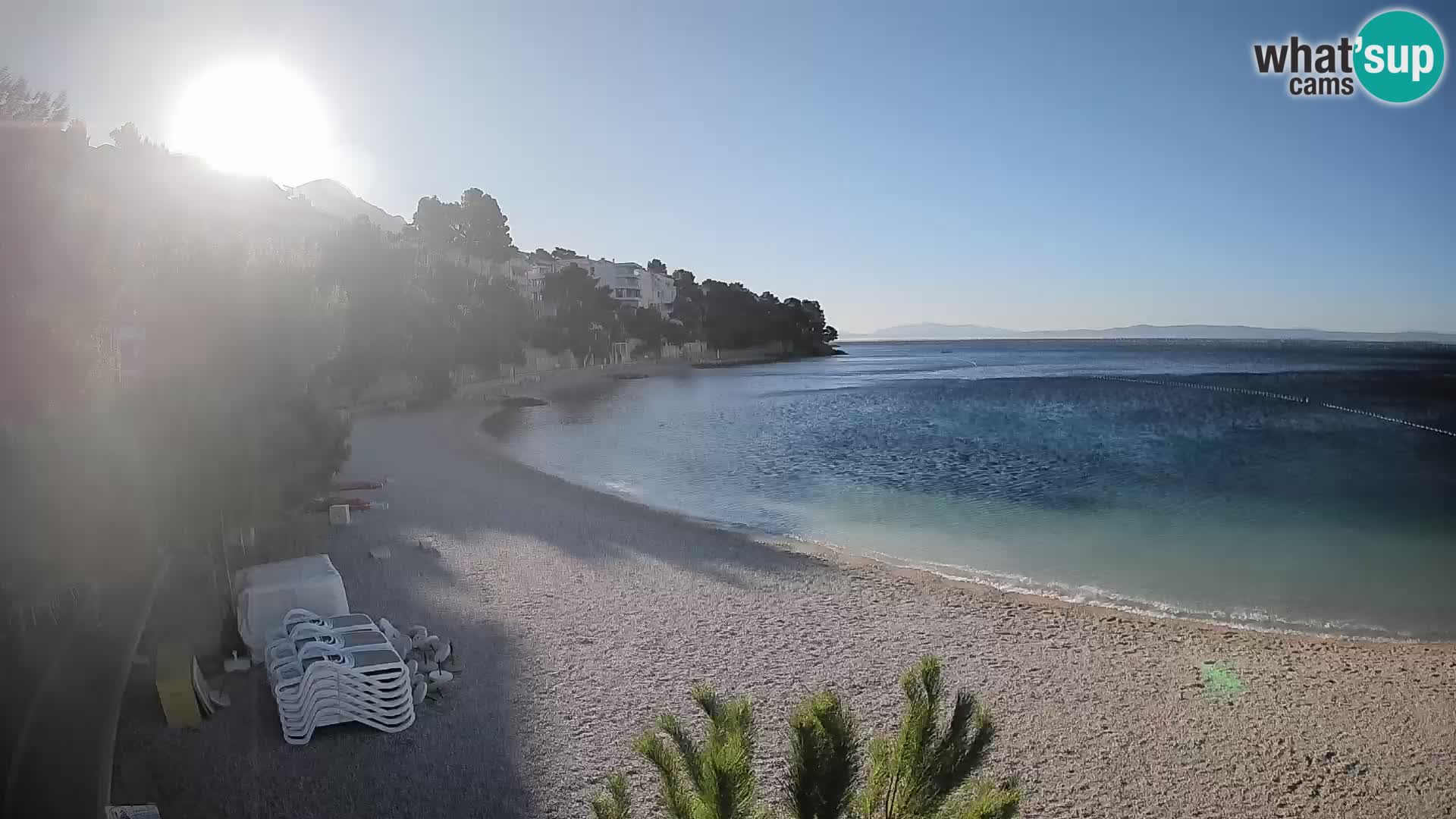 Webcam Lučica Beach Brela – Live View from the Adriatic Coast
