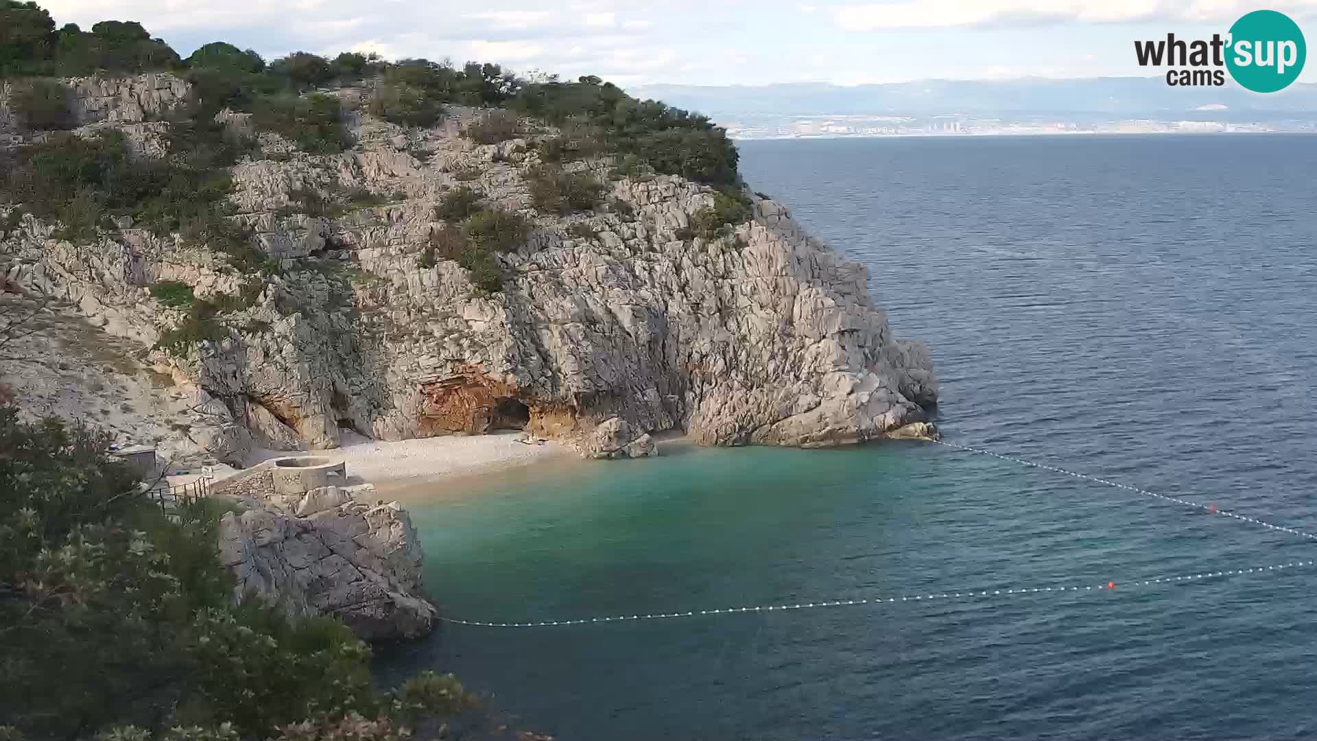 Webcam plage Brseč à Mošćenička Draga, Croatie