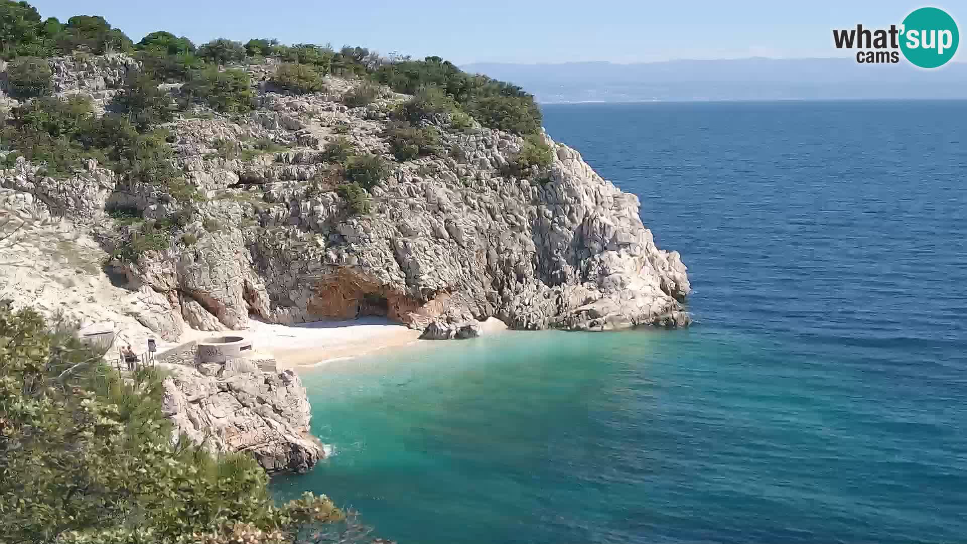 Cámara web de la playa de Brseč en Mošćenička Draga, Croacia
