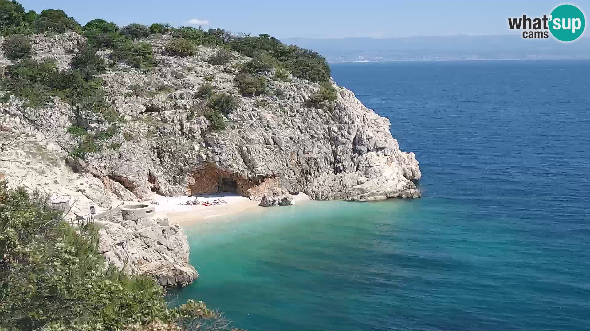 Spletna kamera Brseč plaža – Mošćenička Draga – Hrvaška