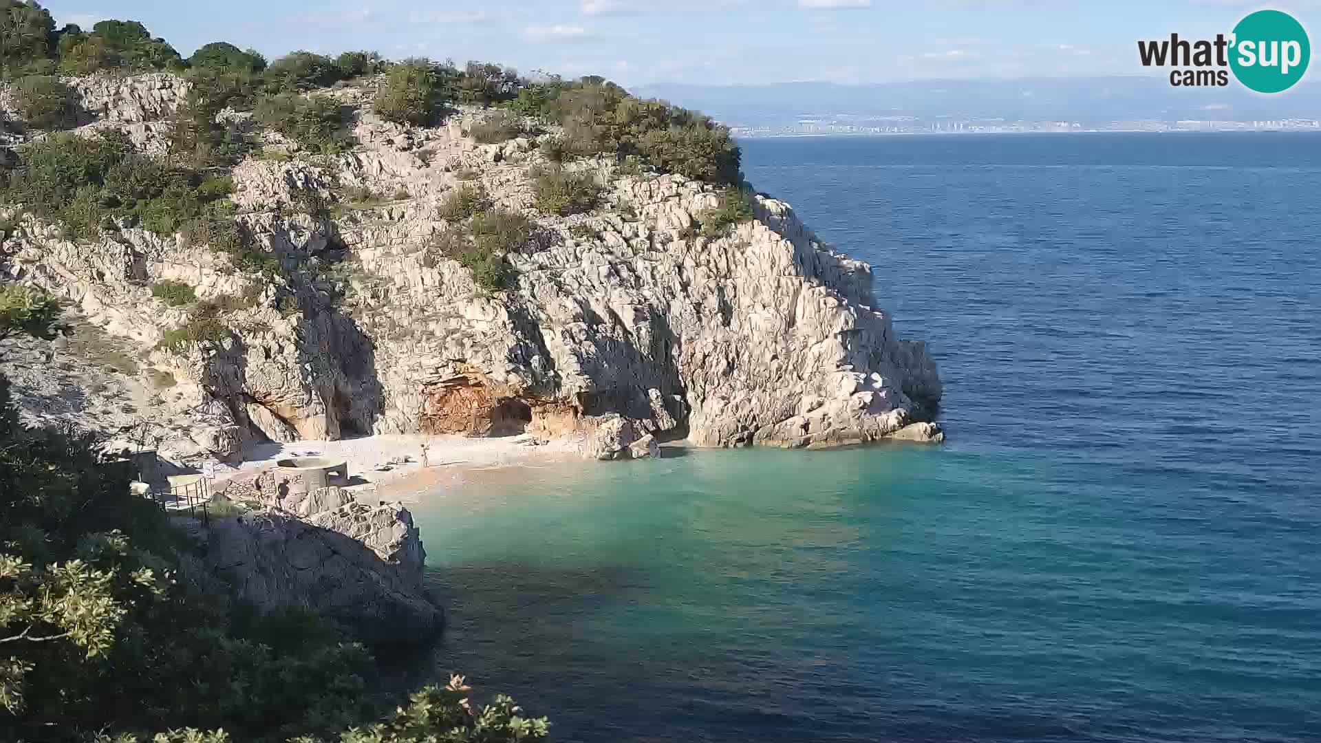 Cámara web de la playa de Brseč en Mošćenička Draga, Croacia