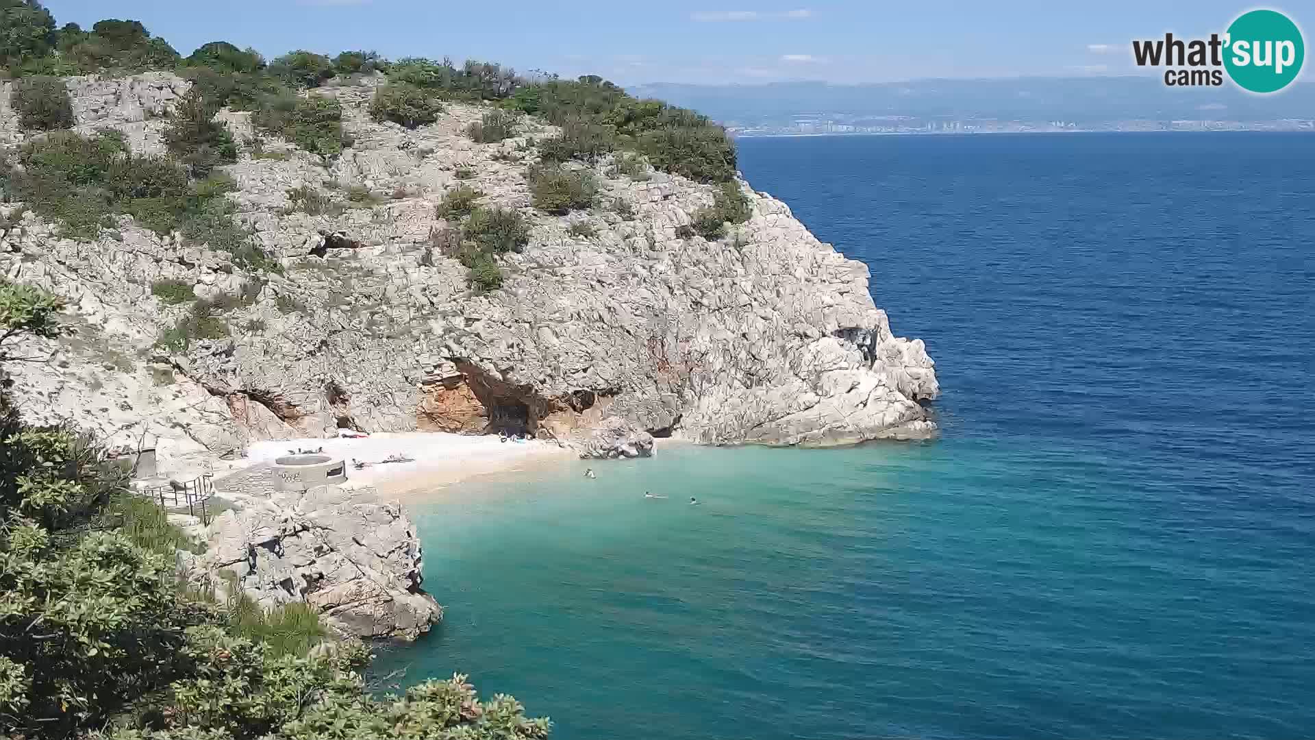 Cámara web de la playa de Brseč en Mošćenička Draga, Croacia