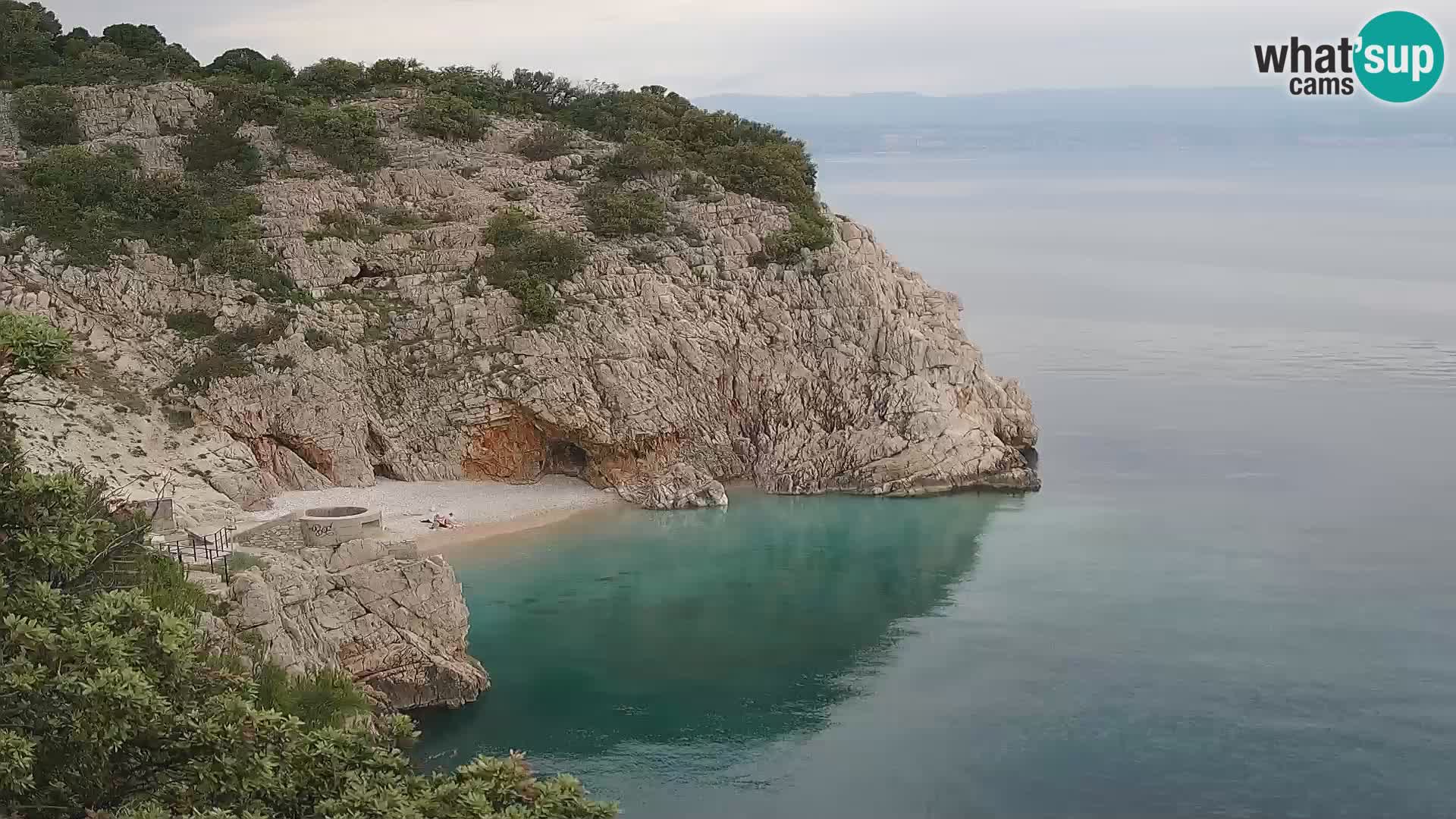 Webcam plage Brseč à Mošćenička Draga, Croatie