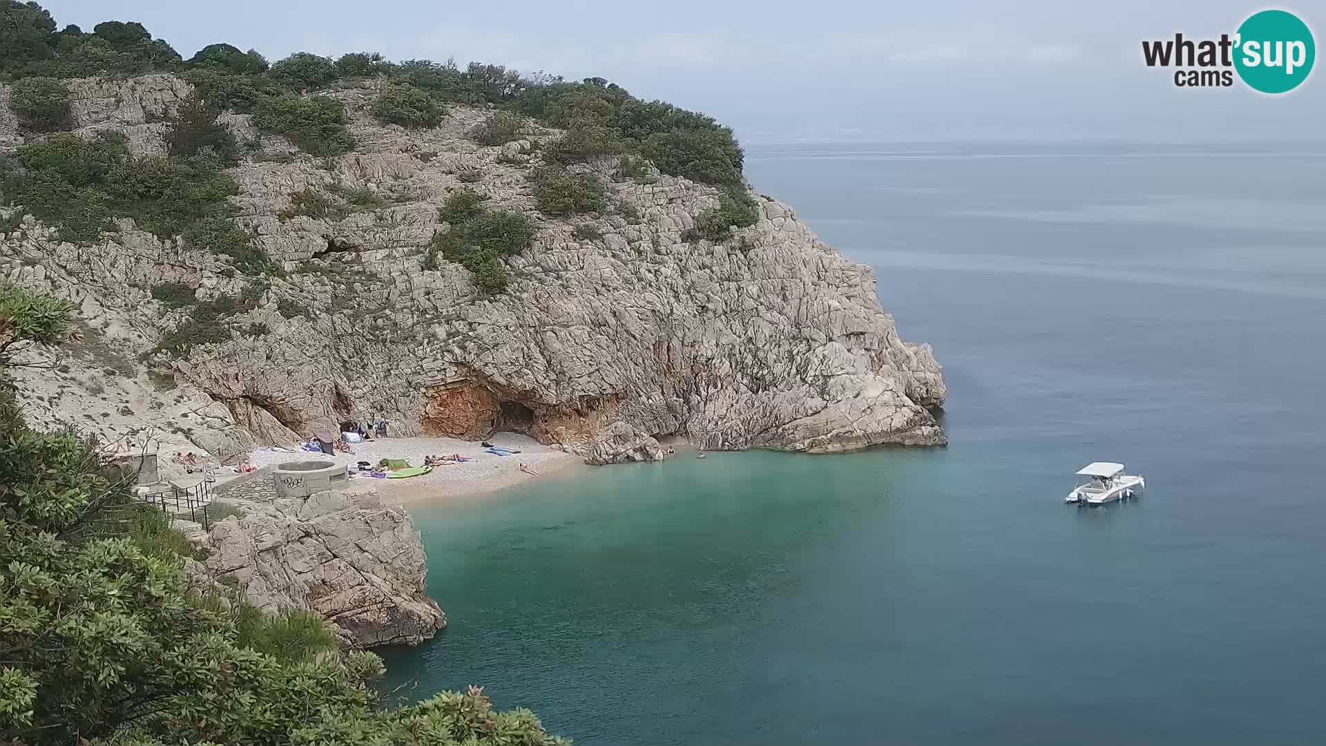 Spletna kamera Brseč plaža – Mošćenička Draga – Hrvaška