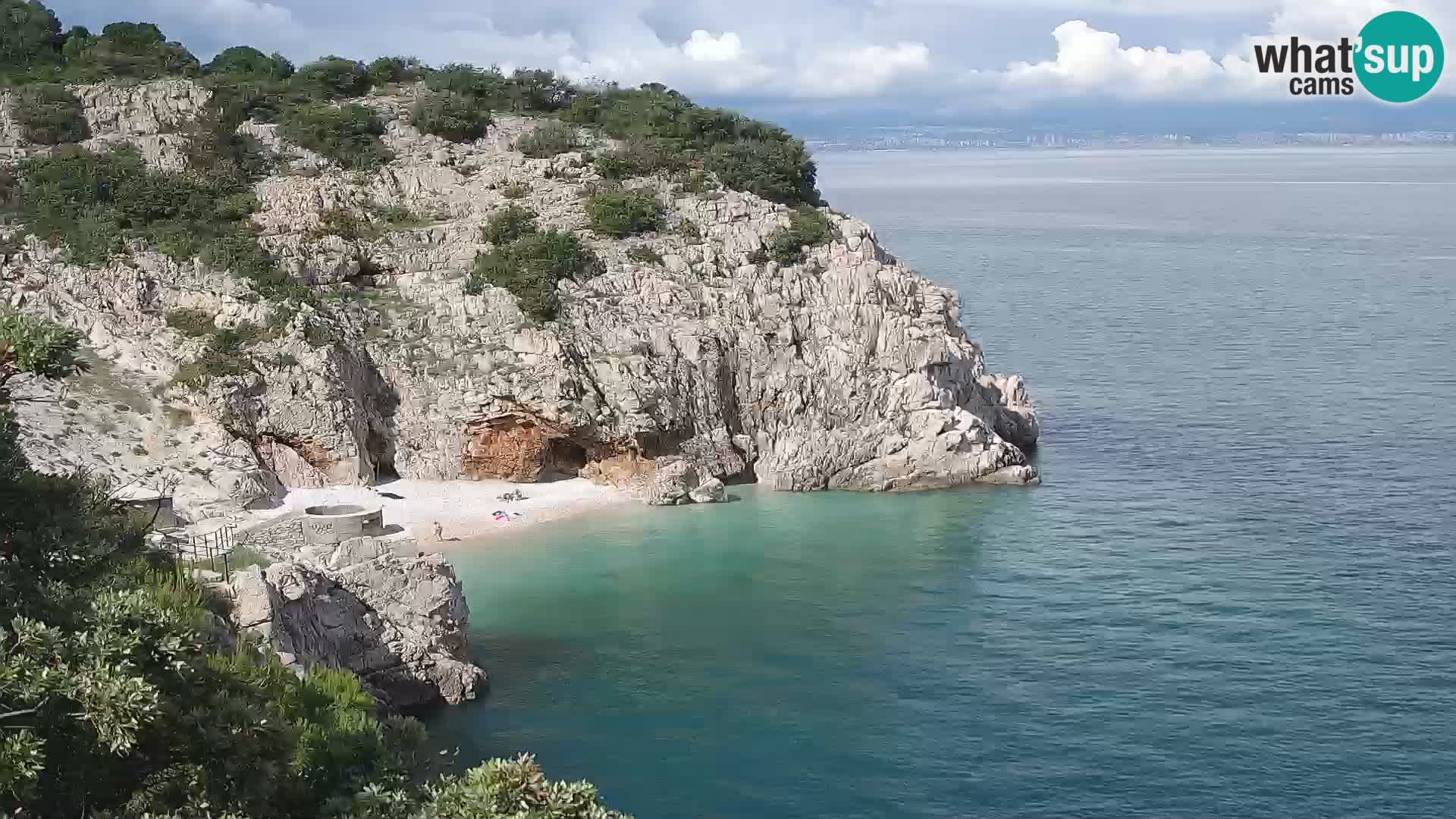 Webcam plage Brseč à Mošćenička Draga, Croatie