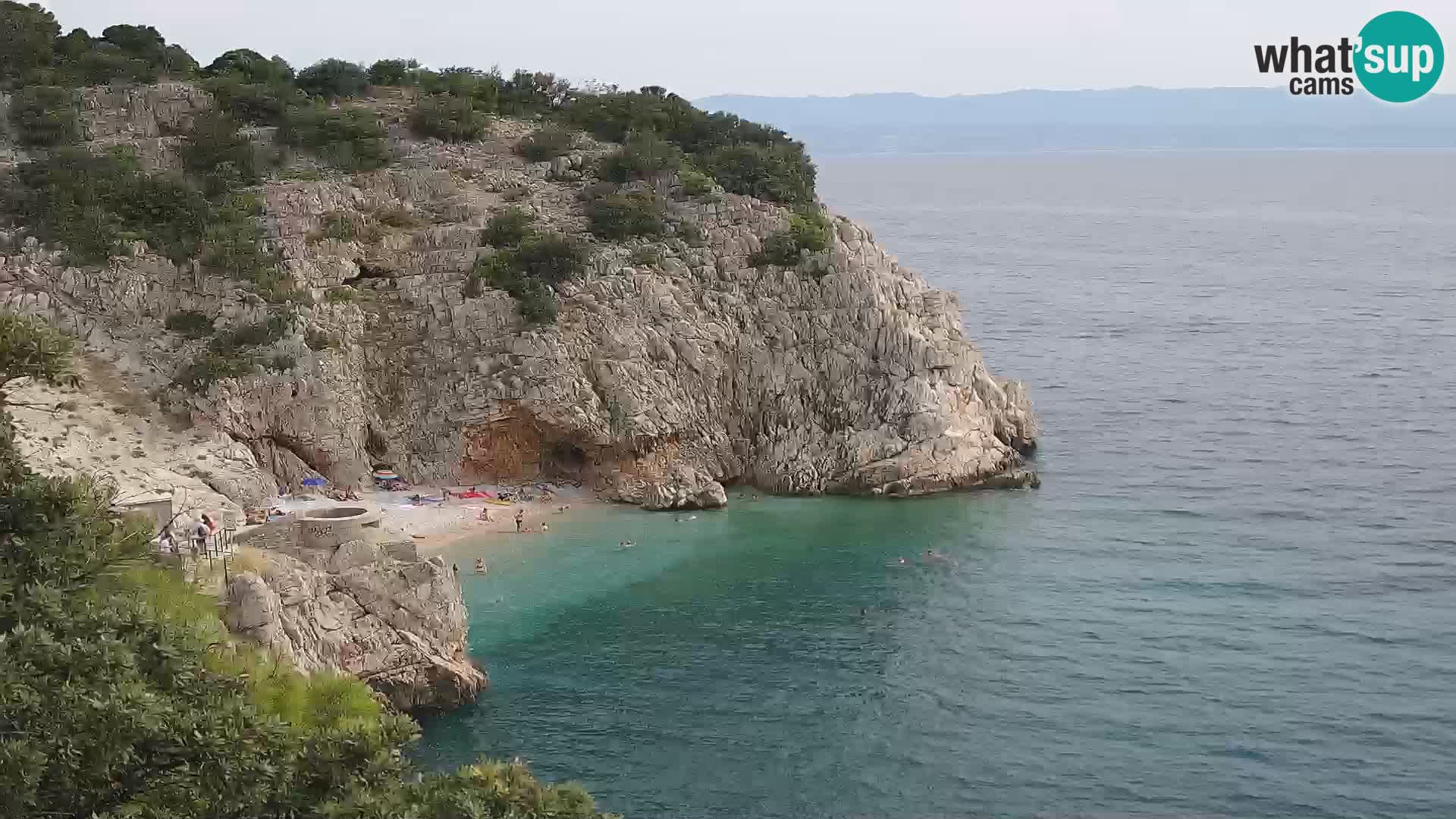 Spletna kamera Brseč plaža – Mošćenička Draga – Hrvaška