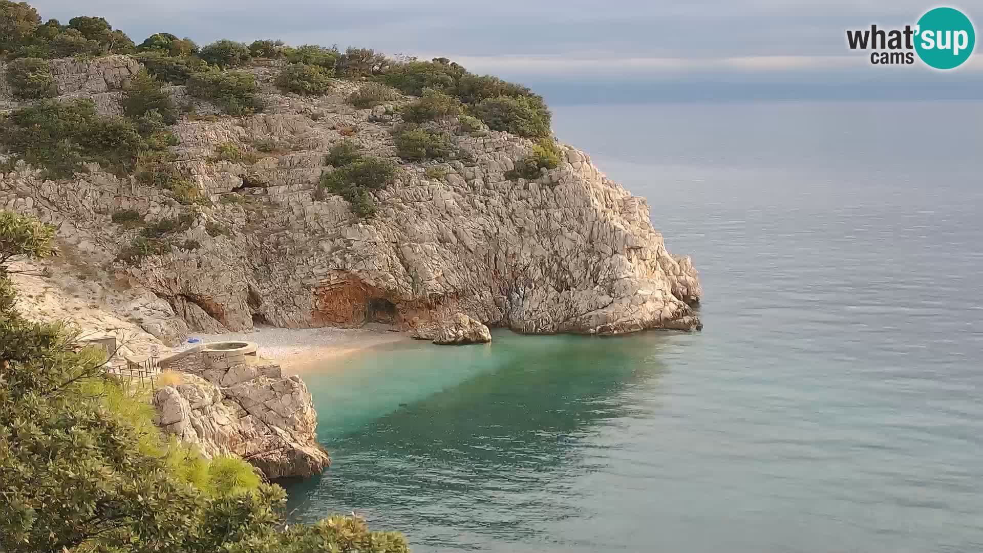 Cámara web de la playa de Brseč en Mošćenička Draga, Croacia