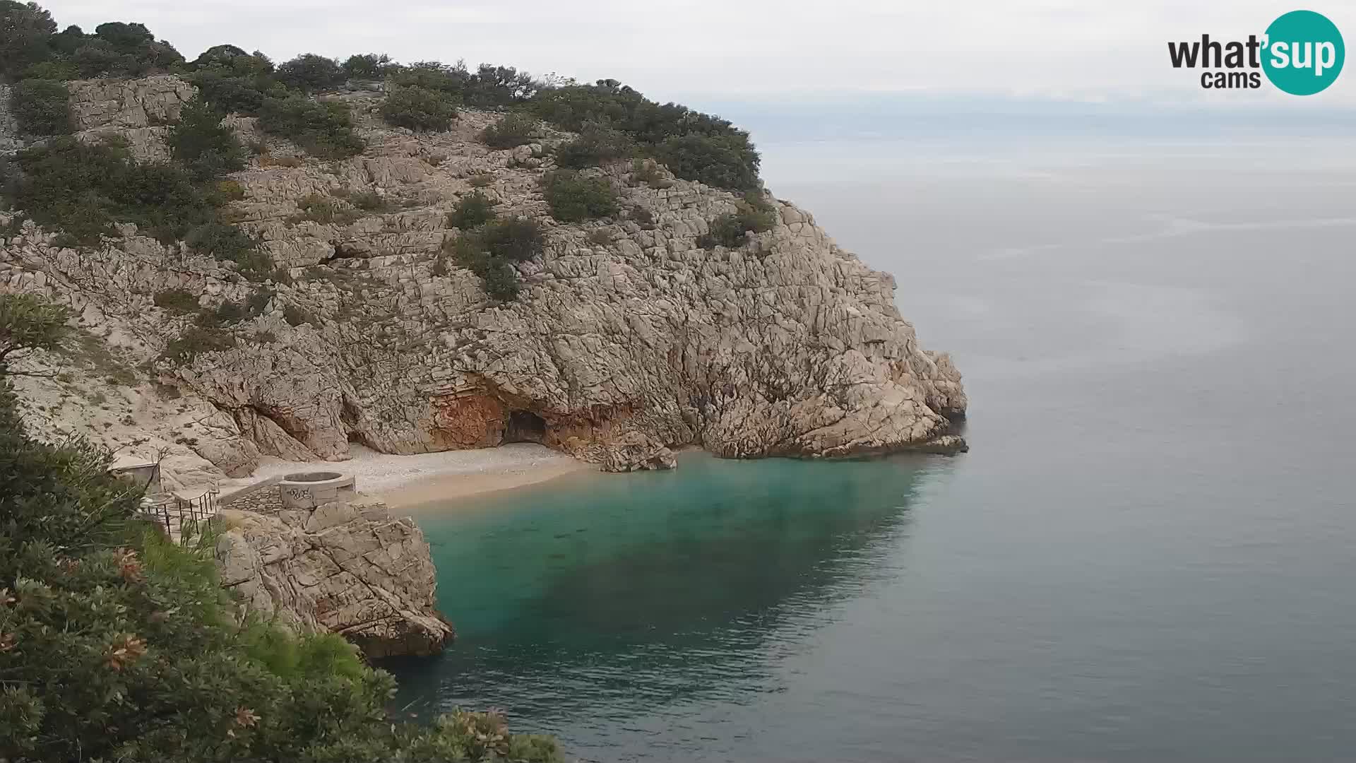 Webcam plage Brseč à Mošćenička Draga, Croatie