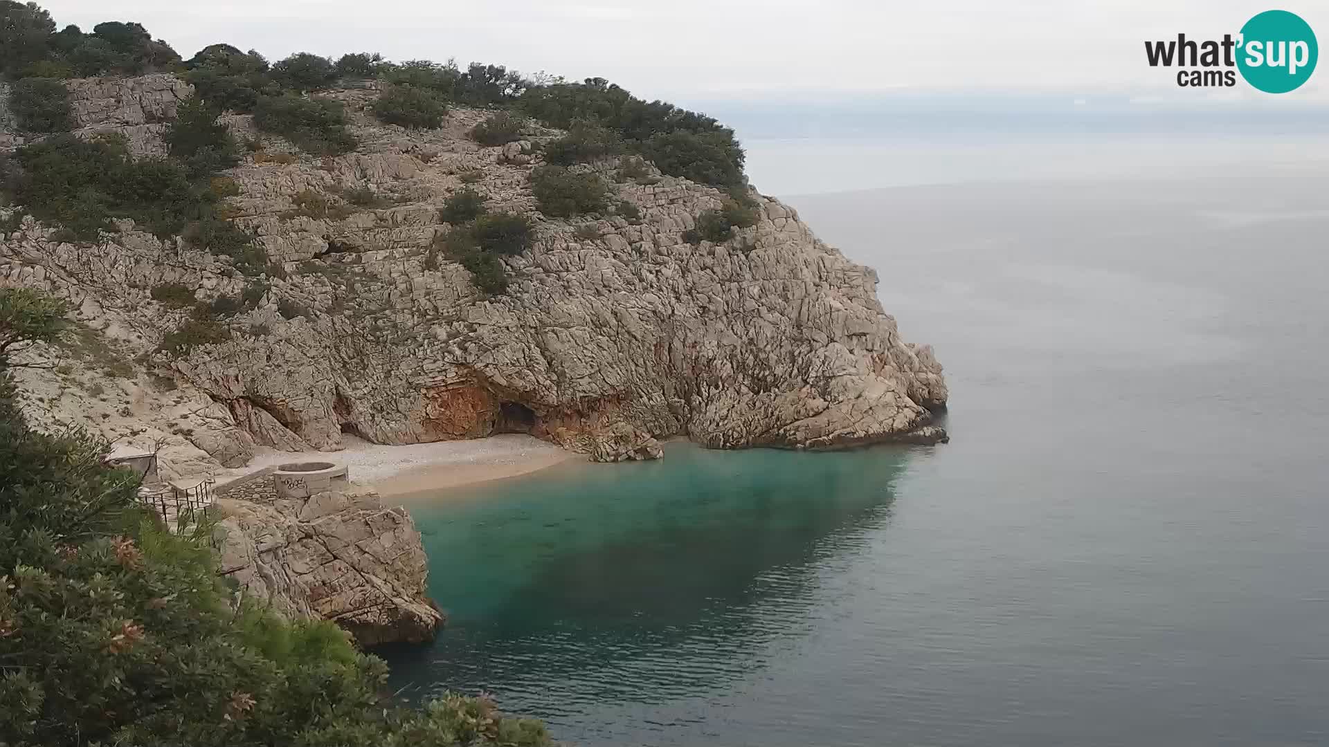 Cámara web de la playa de Brseč en Mošćenička Draga, Croacia