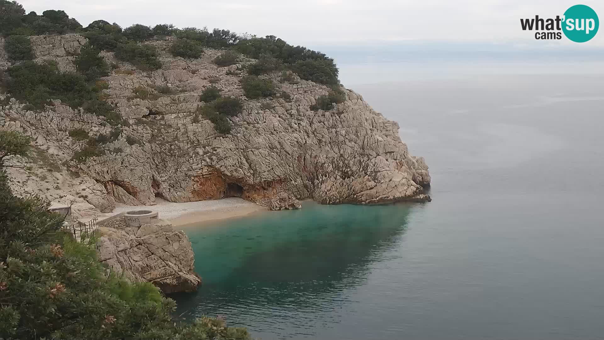 Webcam plage Brseč à Mošćenička Draga, Croatie