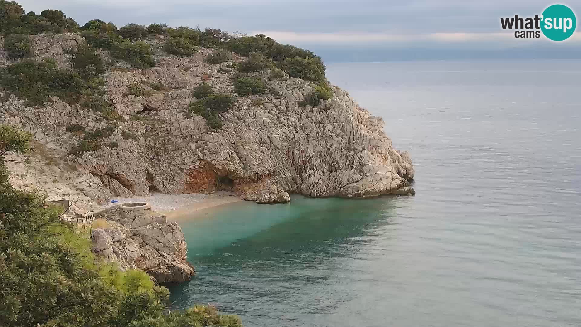 Spletna kamera Brseč plaža – Mošćenička Draga – Hrvaška