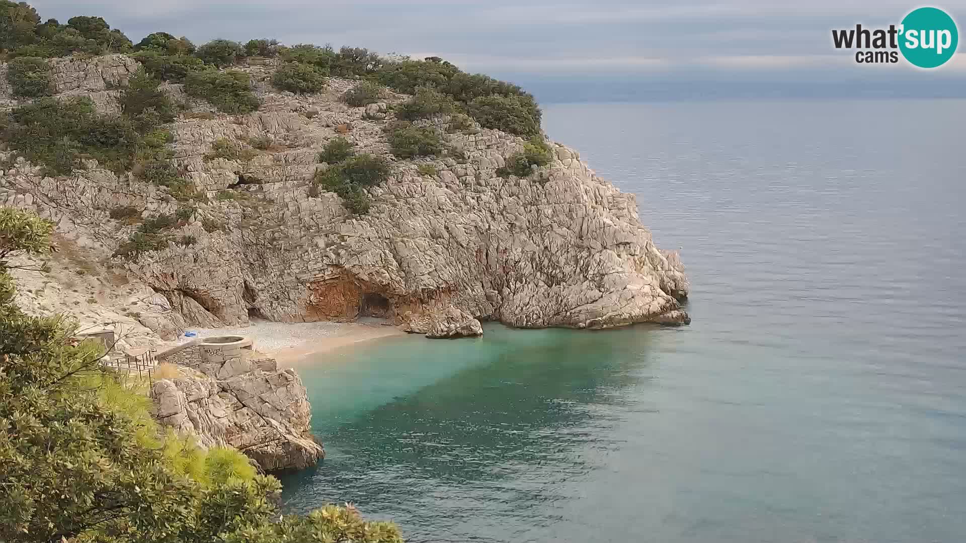 Webcam plage Brseč à Mošćenička Draga, Croatie