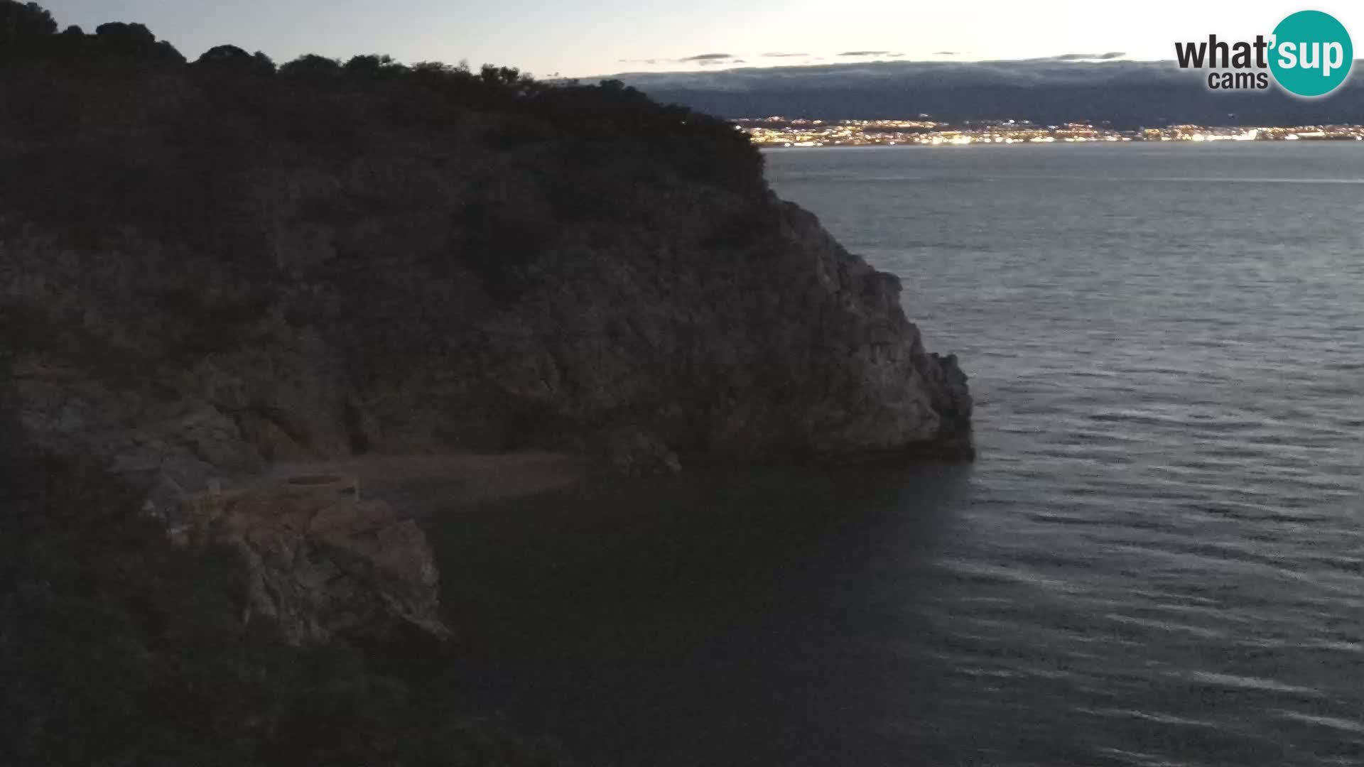 Webcam plage Brseč à Mošćenička Draga, Croatie