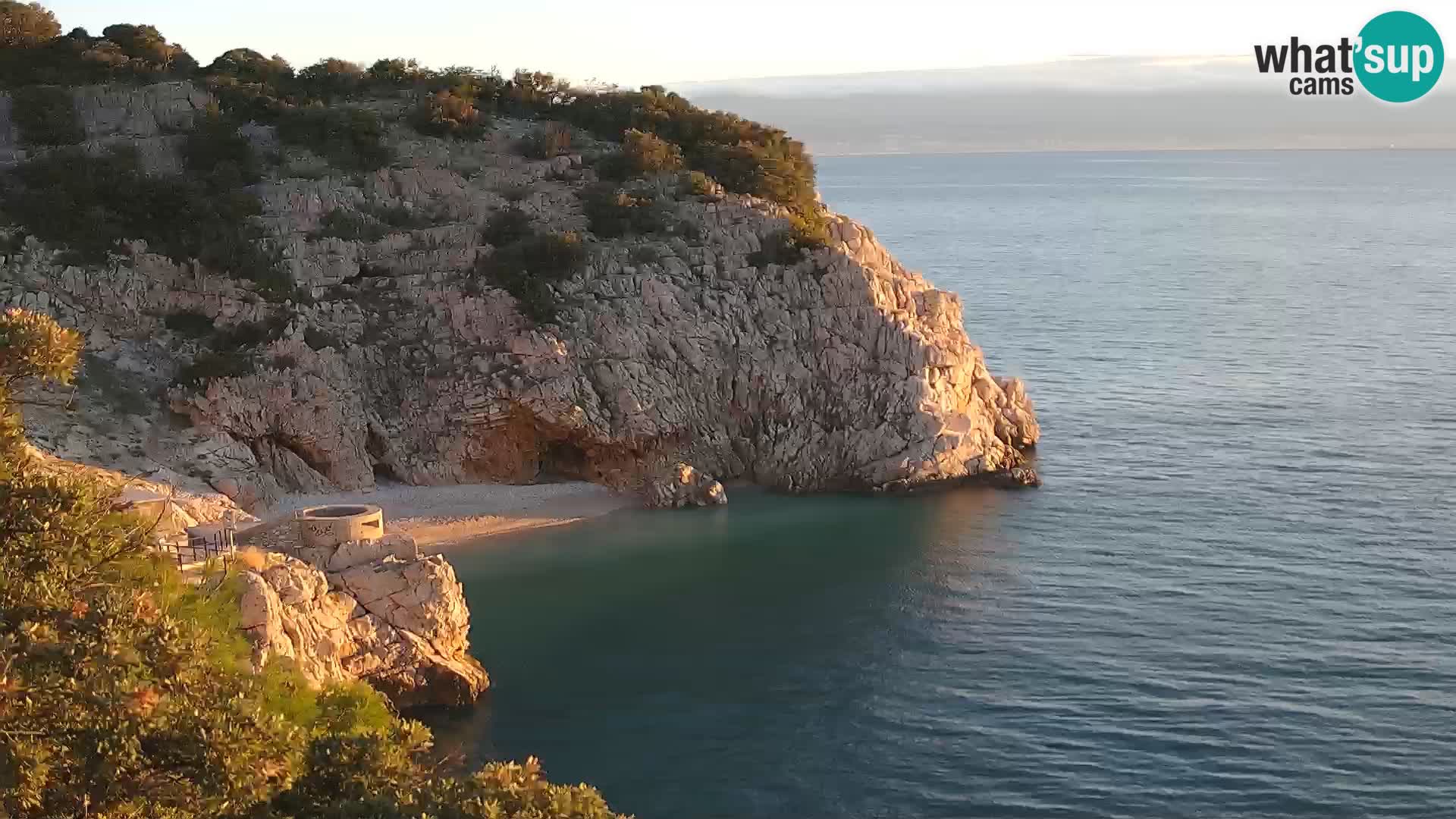 Cámara web de la playa de Brseč en Mošćenička Draga, Croacia