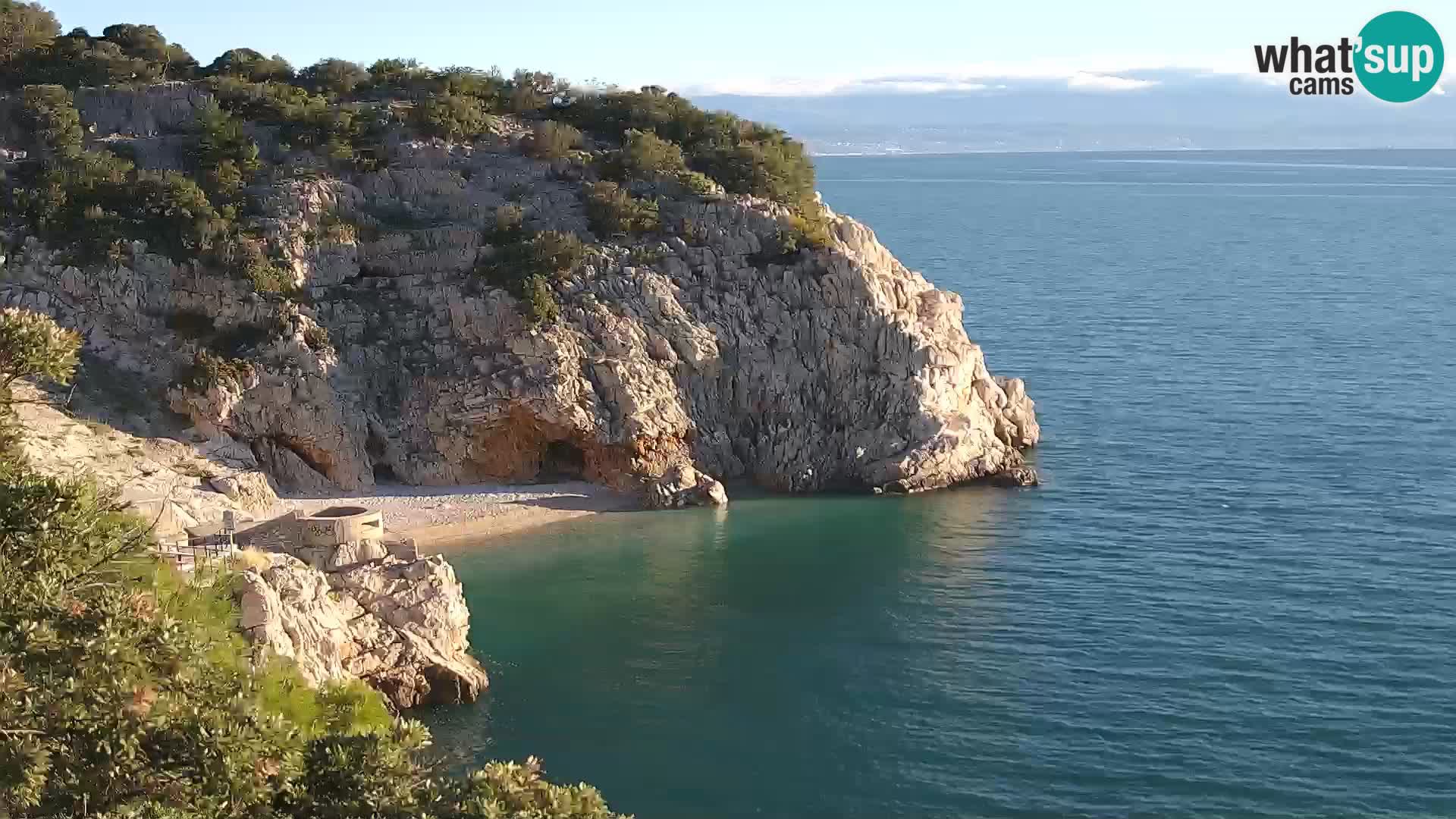 Webcam plage Brseč à Mošćenička Draga, Croatie